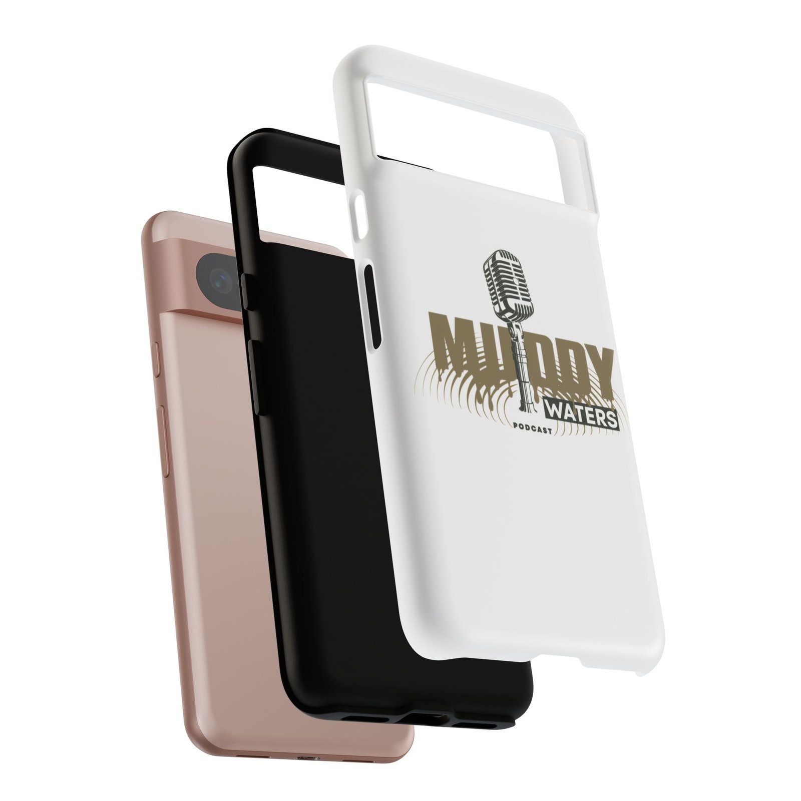Muddy Waters Podcast Tough Phone Case – Retro Microphone Design - Image 158