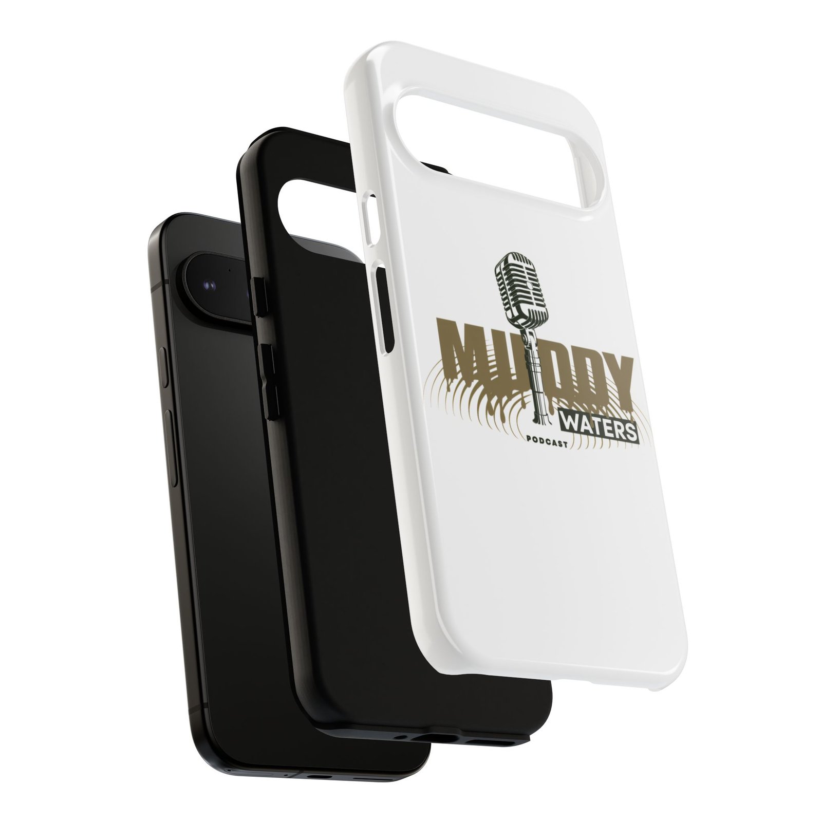 Muddy Waters Podcast Tough Phone Case – Retro Microphone Design - Image 205
