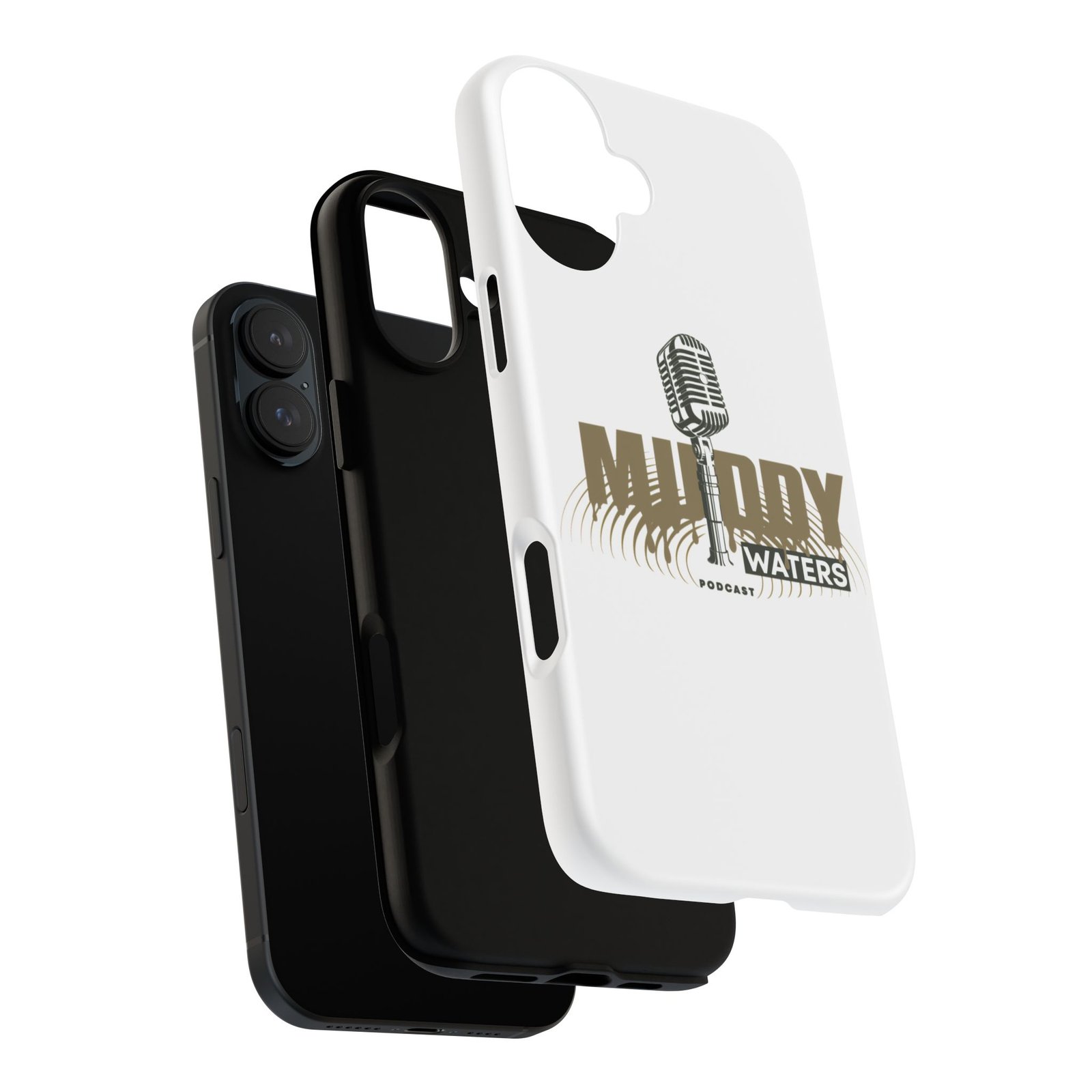 Muddy Waters Podcast Tough Phone Case – Retro Microphone Design - Image 173