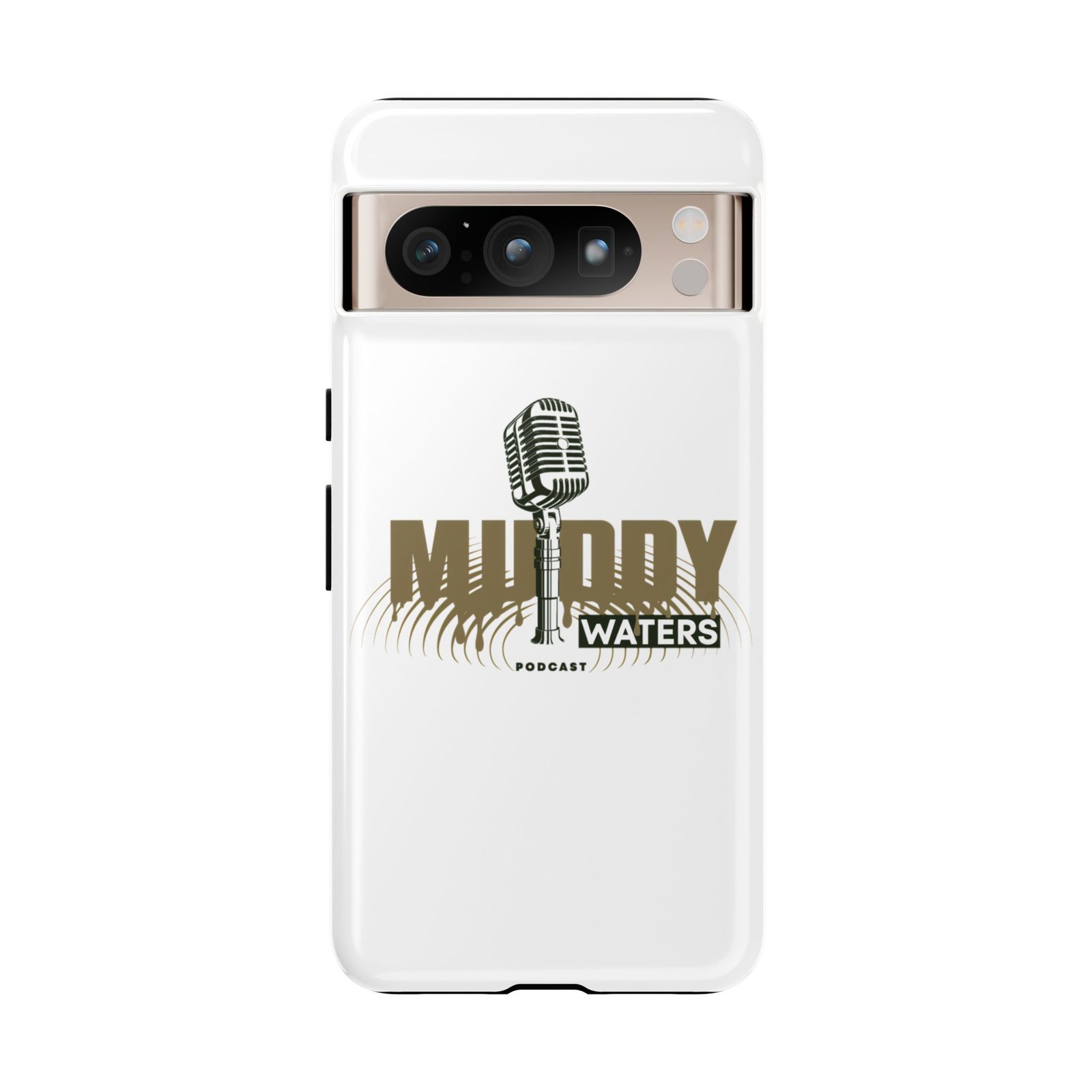Muddy Waters Podcast Tough Phone Case – Retro Microphone Design - Image 143
