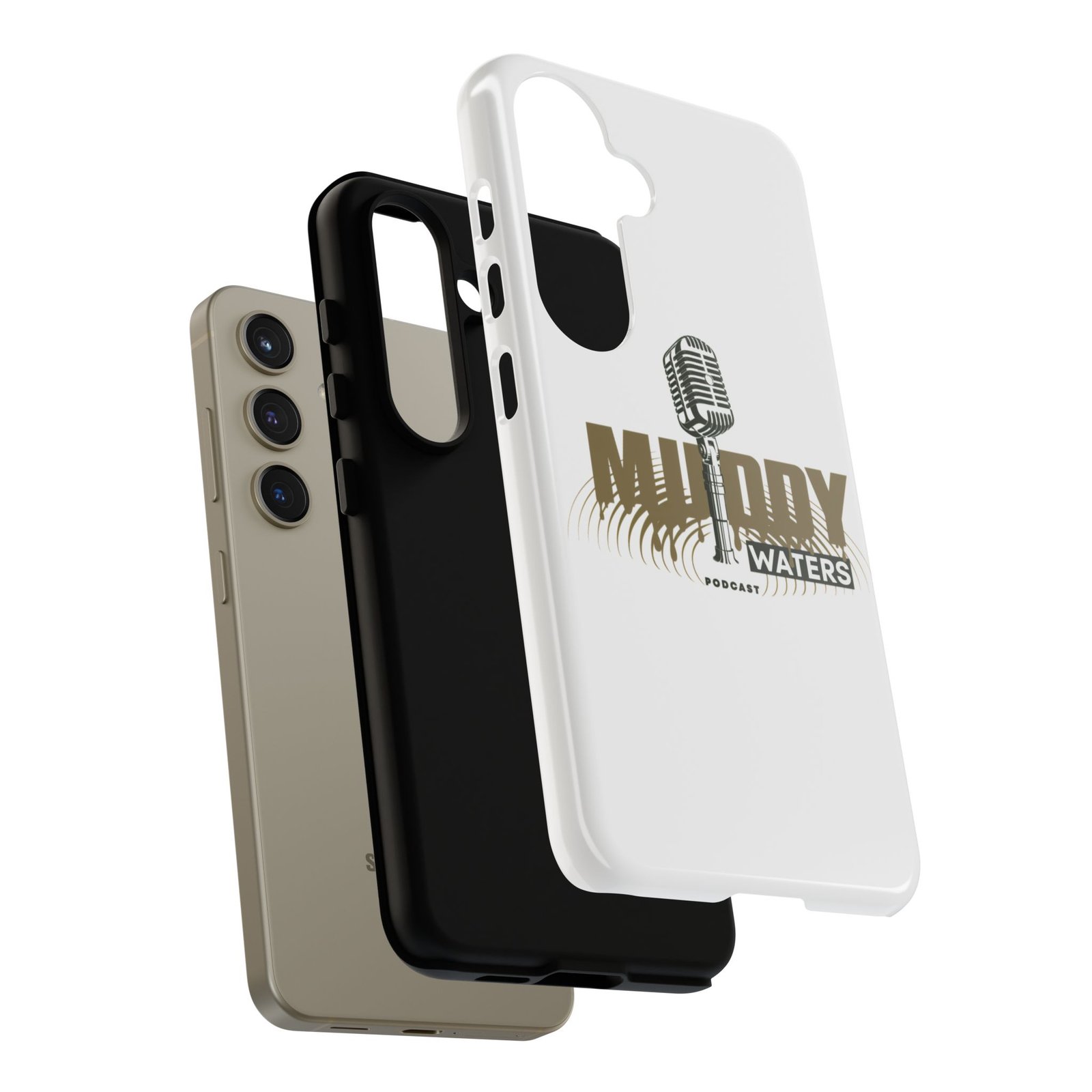 Muddy Waters Podcast Tough Phone Case – Retro Microphone Design - Image 122