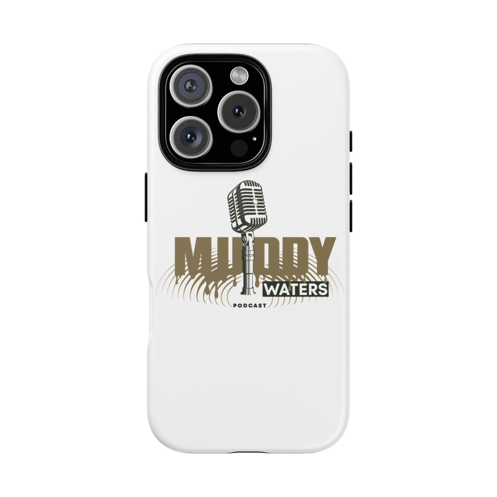 Muddy Waters Podcast Tough Phone Case – Retro Microphone Design - Image 179