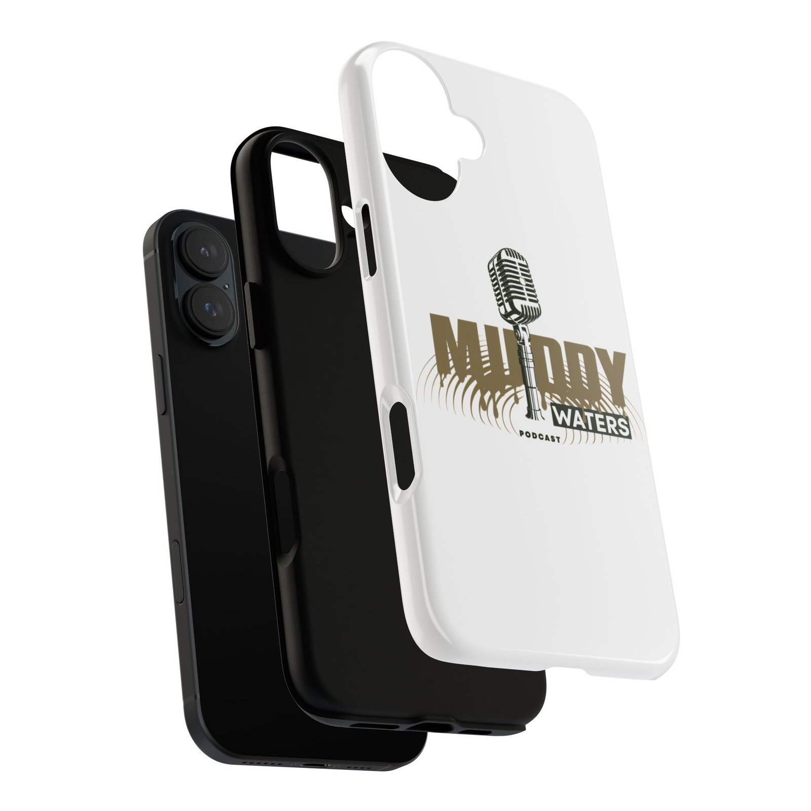 Muddy Waters Podcast Tough Phone Case – Retro Microphone Design - Image 169
