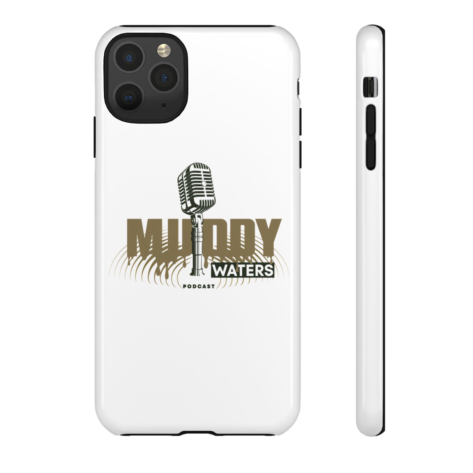 Muddy Waters Podcast Tough Phone Case – Retro Microphone Design - Image 17