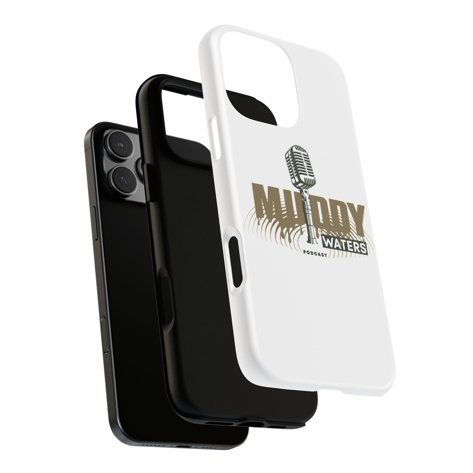 Muddy Waters Podcast Tough Phone Case – Retro Microphone Design - Image 189