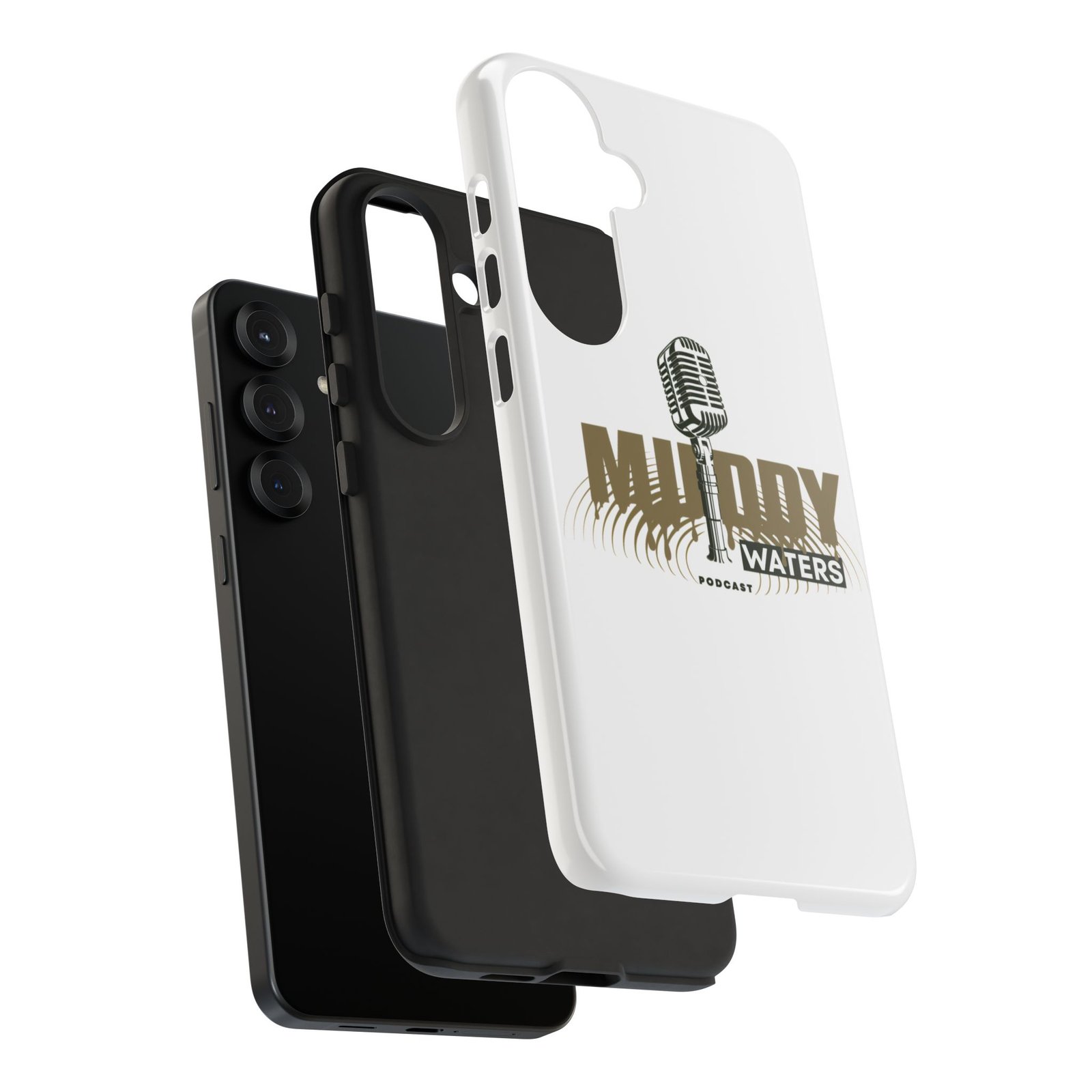 Muddy Waters Podcast Tough Phone Case – Retro Microphone Design - Image 220