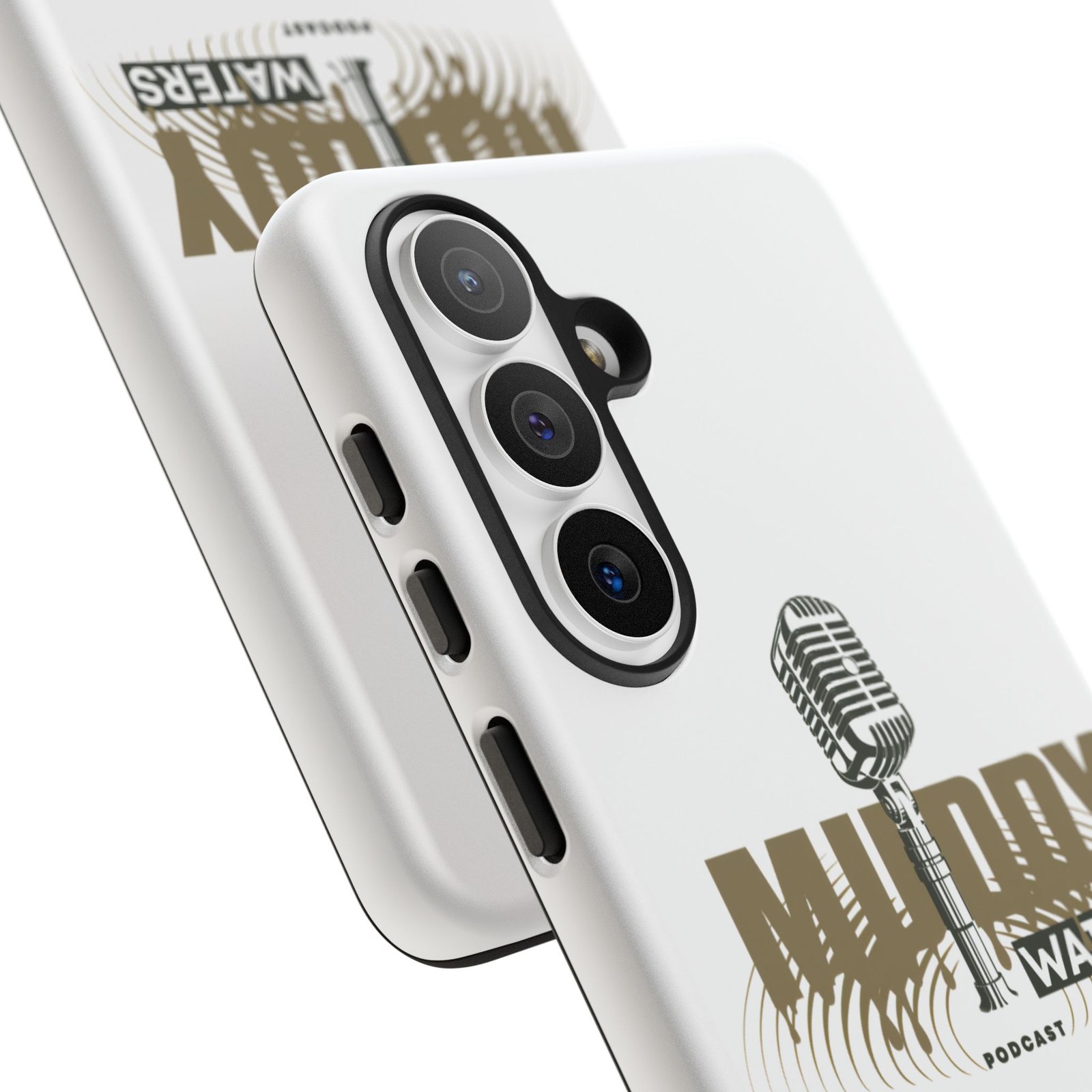 Muddy Waters Podcast Tough Phone Case – Retro Microphone Design - Image 248