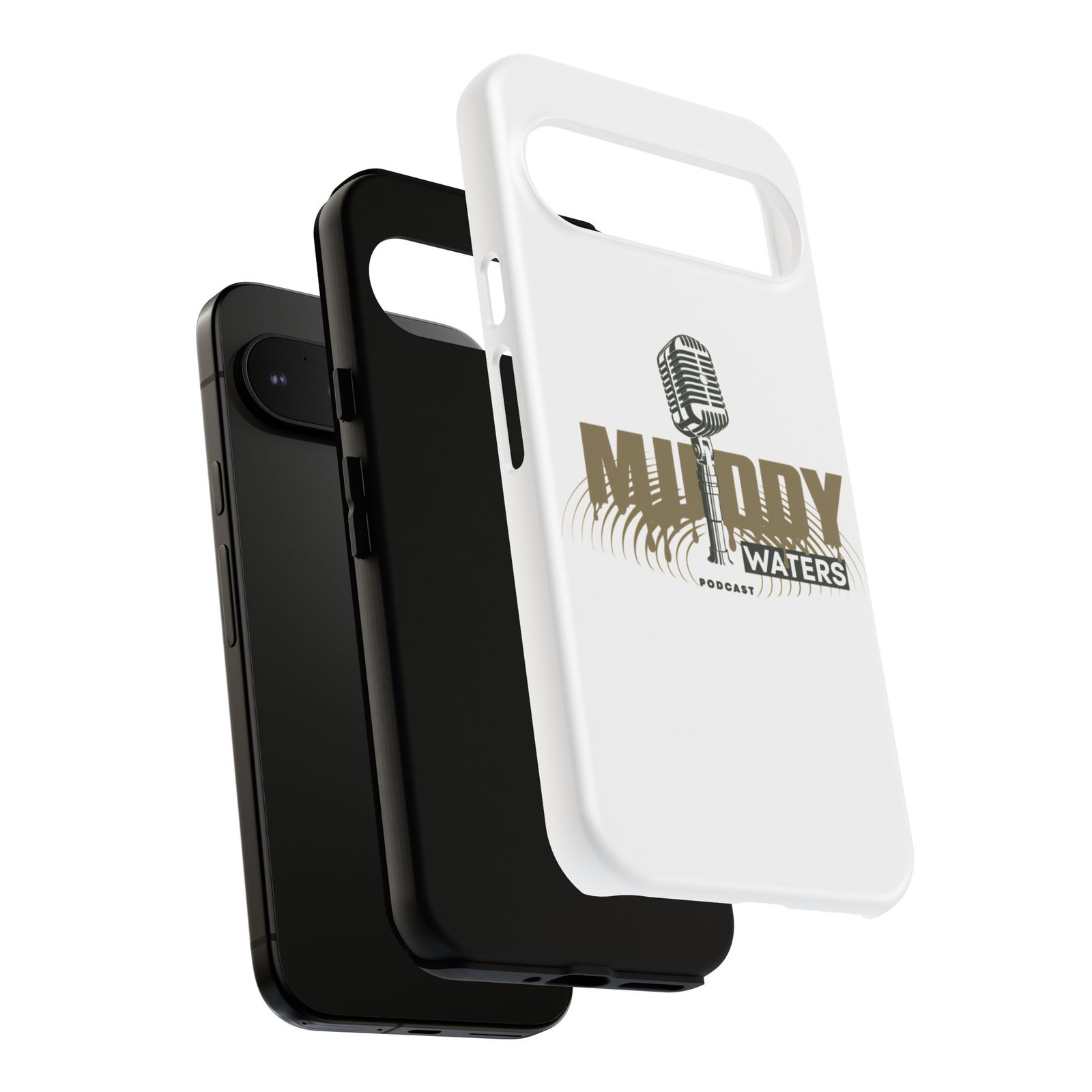 Muddy Waters Podcast Tough Phone Case – Retro Microphone Design - Image 208