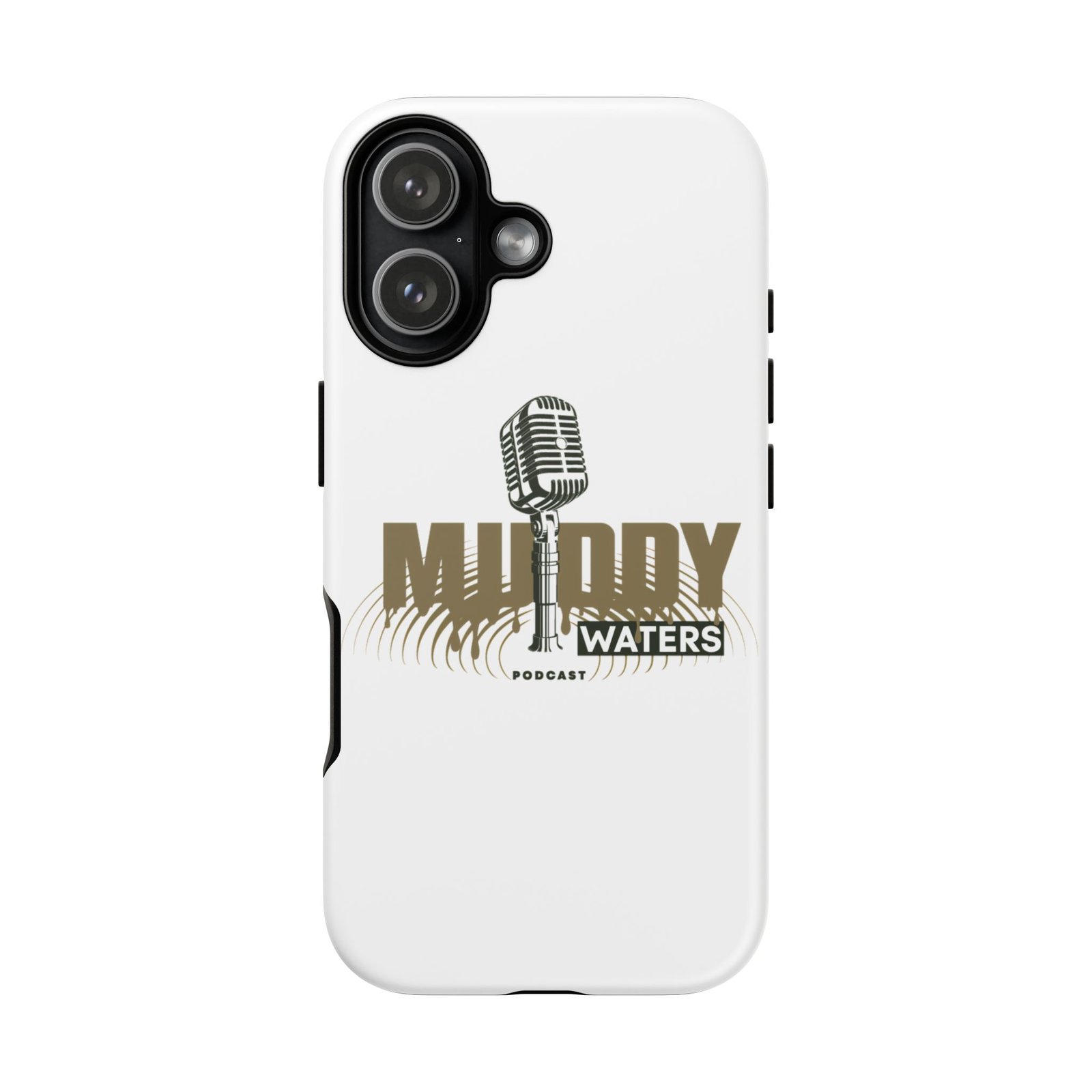 Muddy Waters Podcast Tough Phone Case – Retro Microphone Design - Image 234