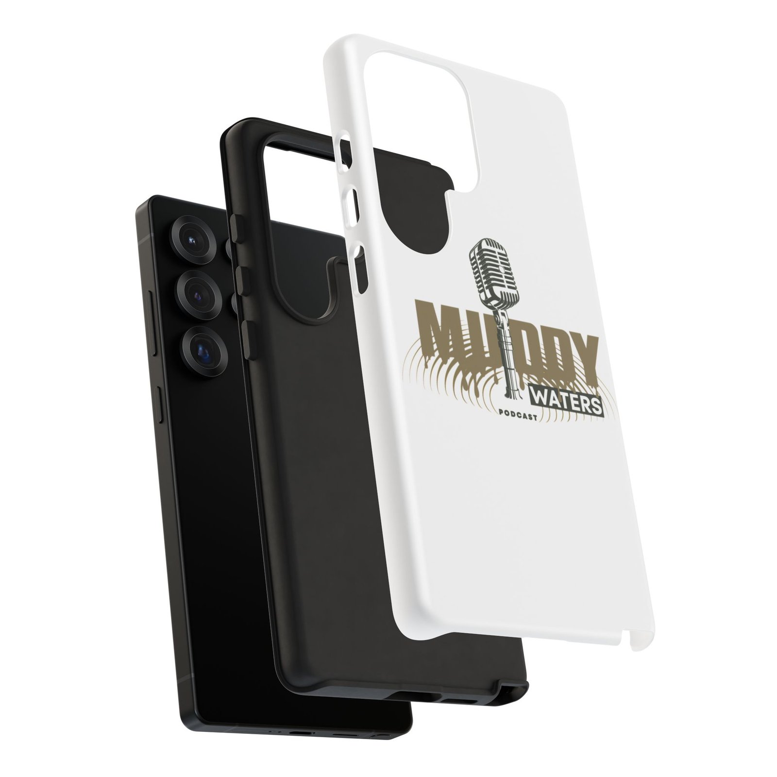 Muddy Waters Podcast Tough Phone Case – Retro Microphone Design - Image 232