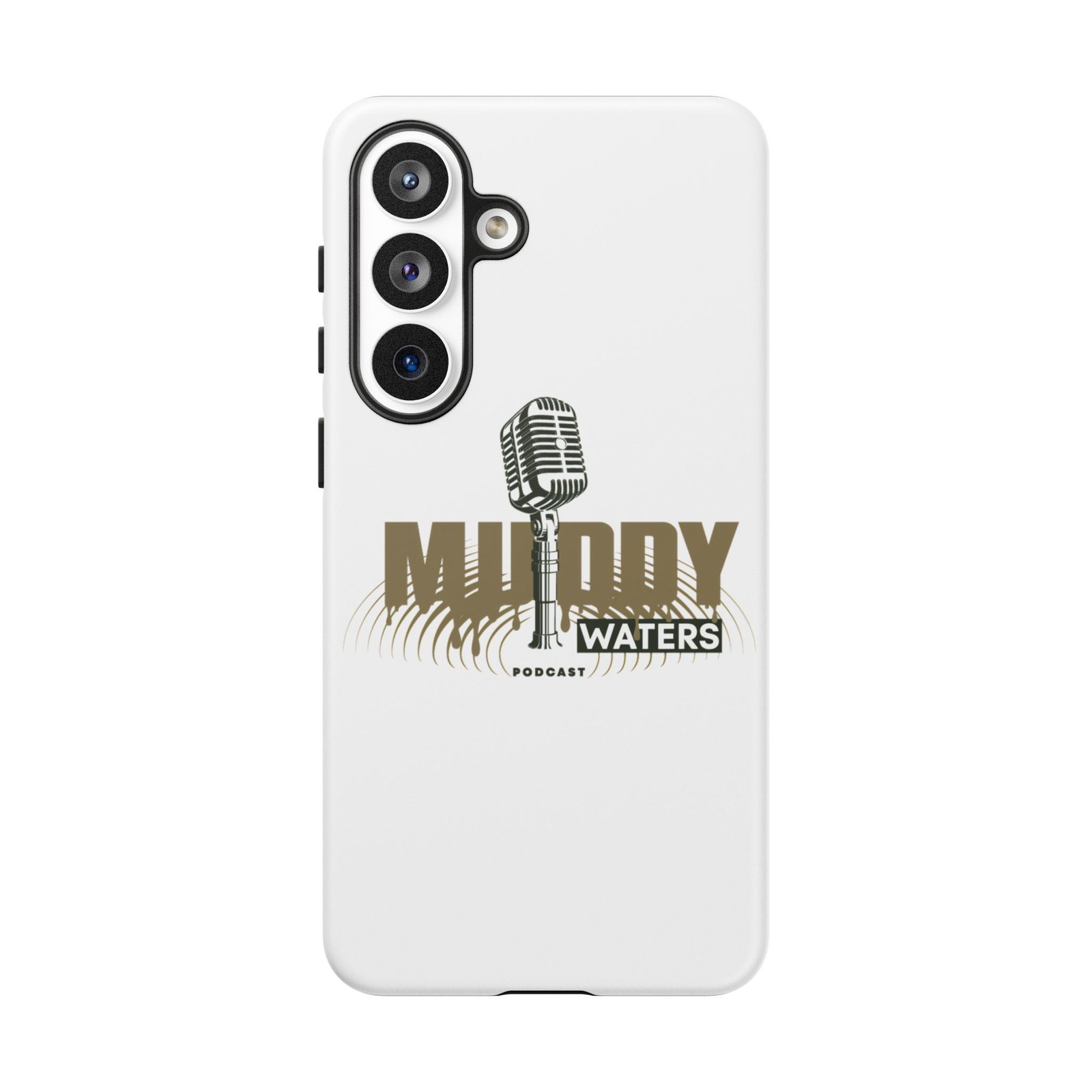 Muddy Waters Podcast Tough Phone Case – Retro Microphone Design - Image 247