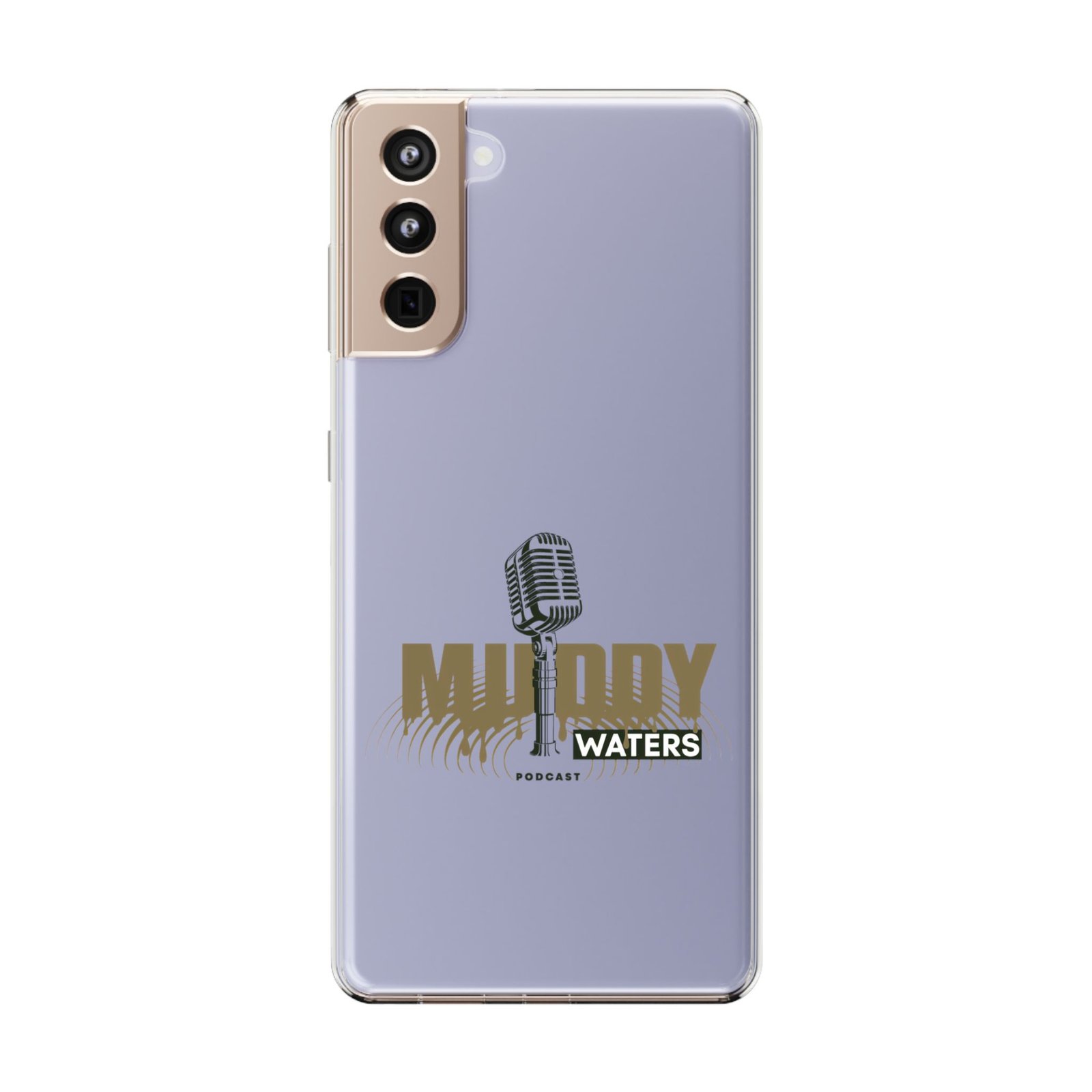 Clear Phone Case – 'Muddy Waters' Vintage Microphone Design - Image 26