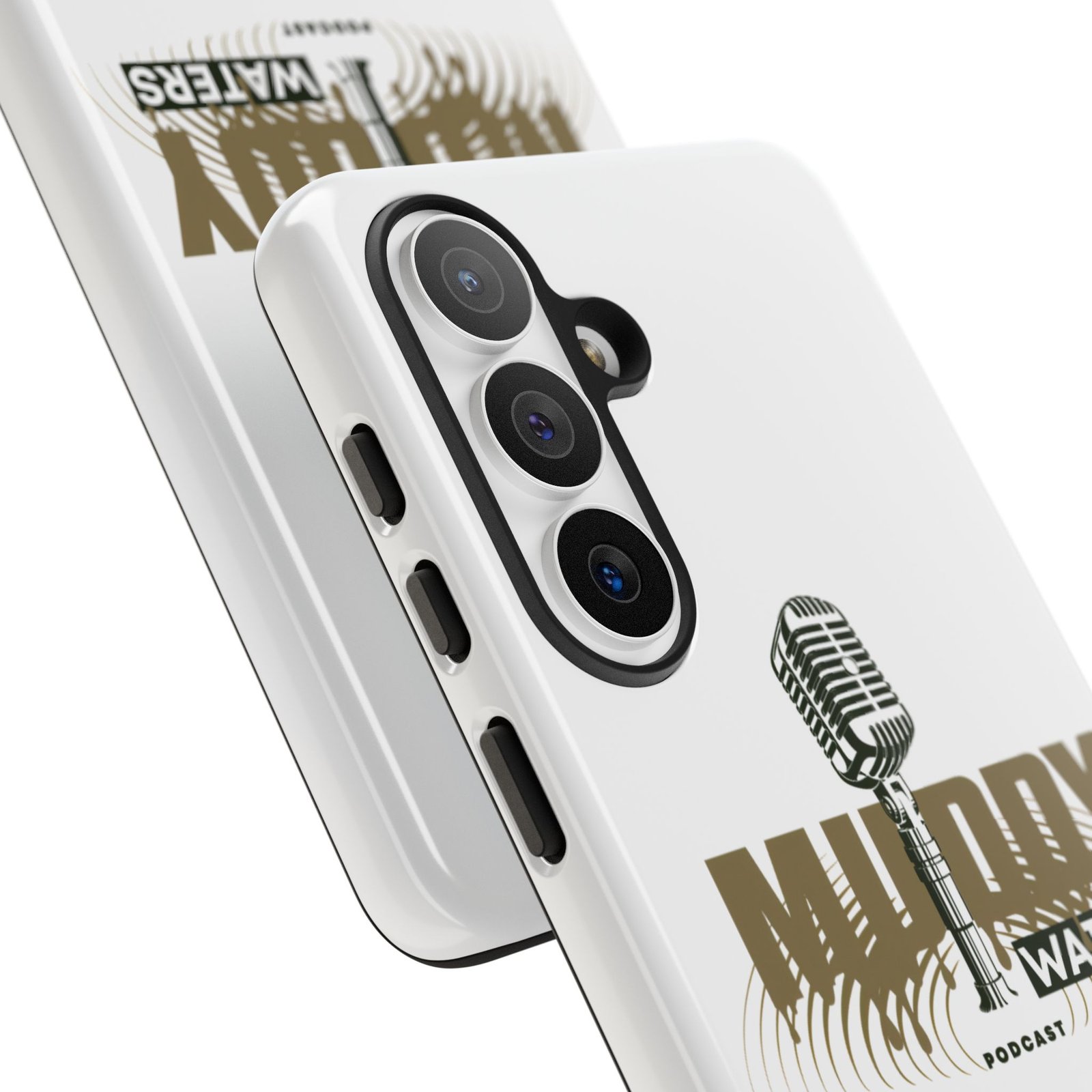 Muddy Waters Podcast Tough Phone Case – Retro Microphone Design - Image 246