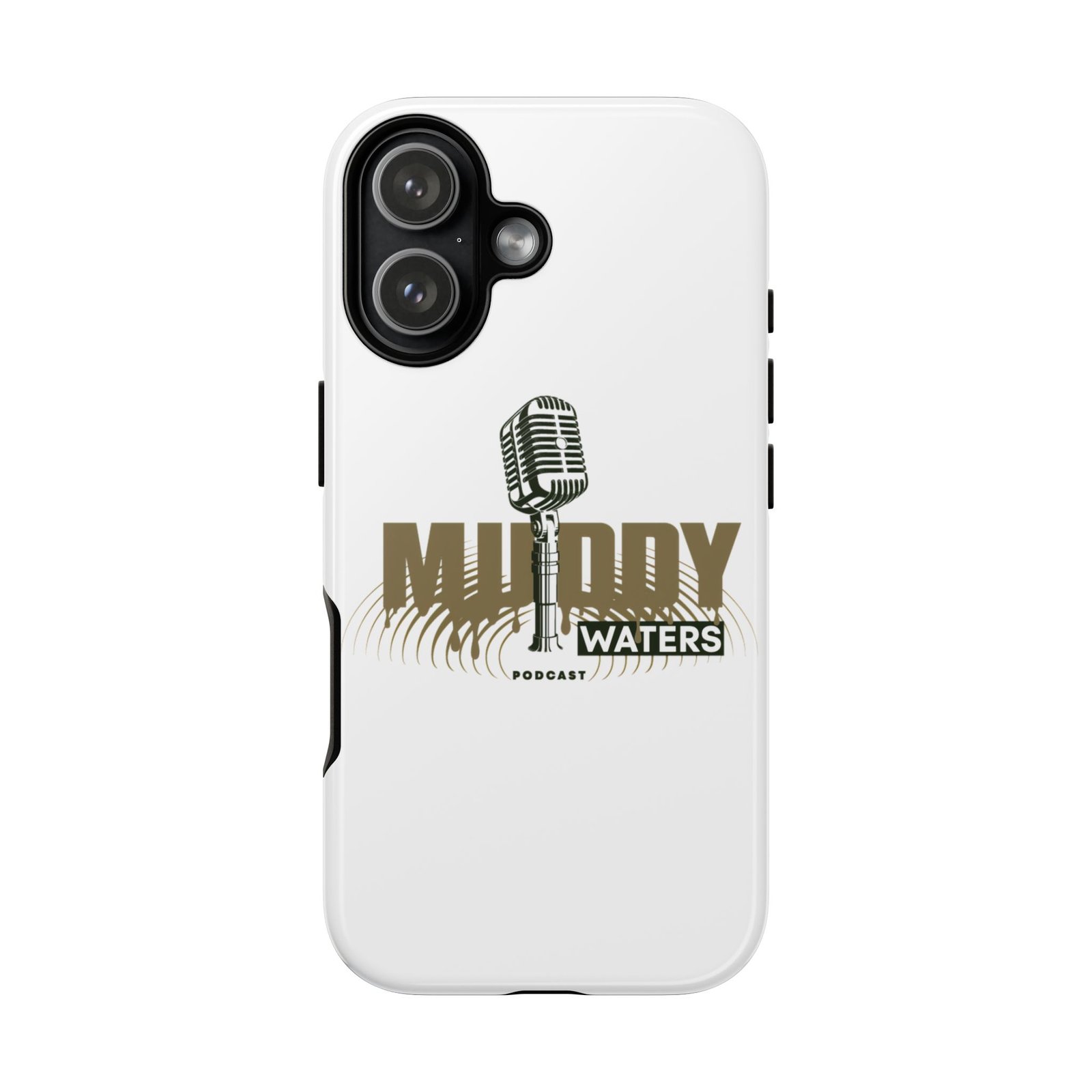Muddy Waters Podcast Tough Phone Case – Retro Microphone Design - Image 233