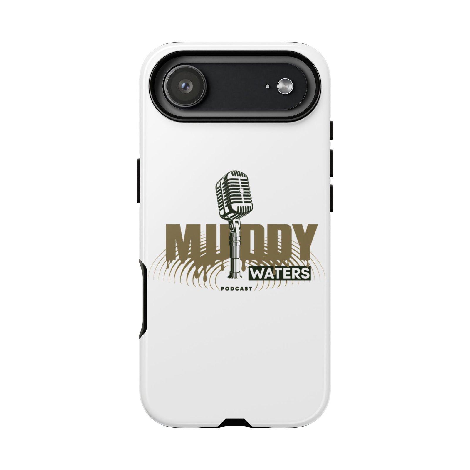 Muddy Waters Podcast Tough Phone Case – Retro Microphone Design - Image 235