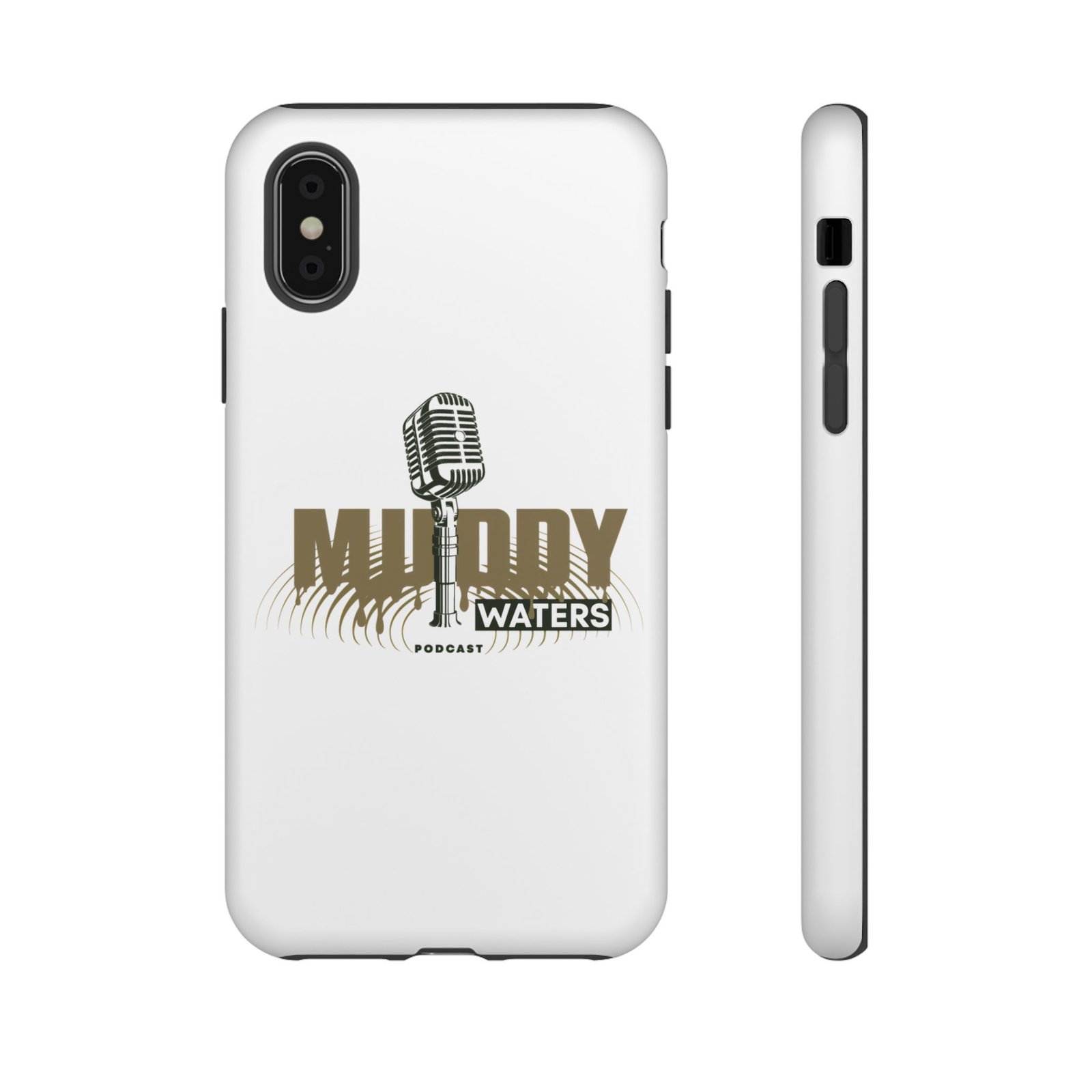 Muddy Waters Podcast Tough Phone Case – Retro Microphone Design - Image 10
