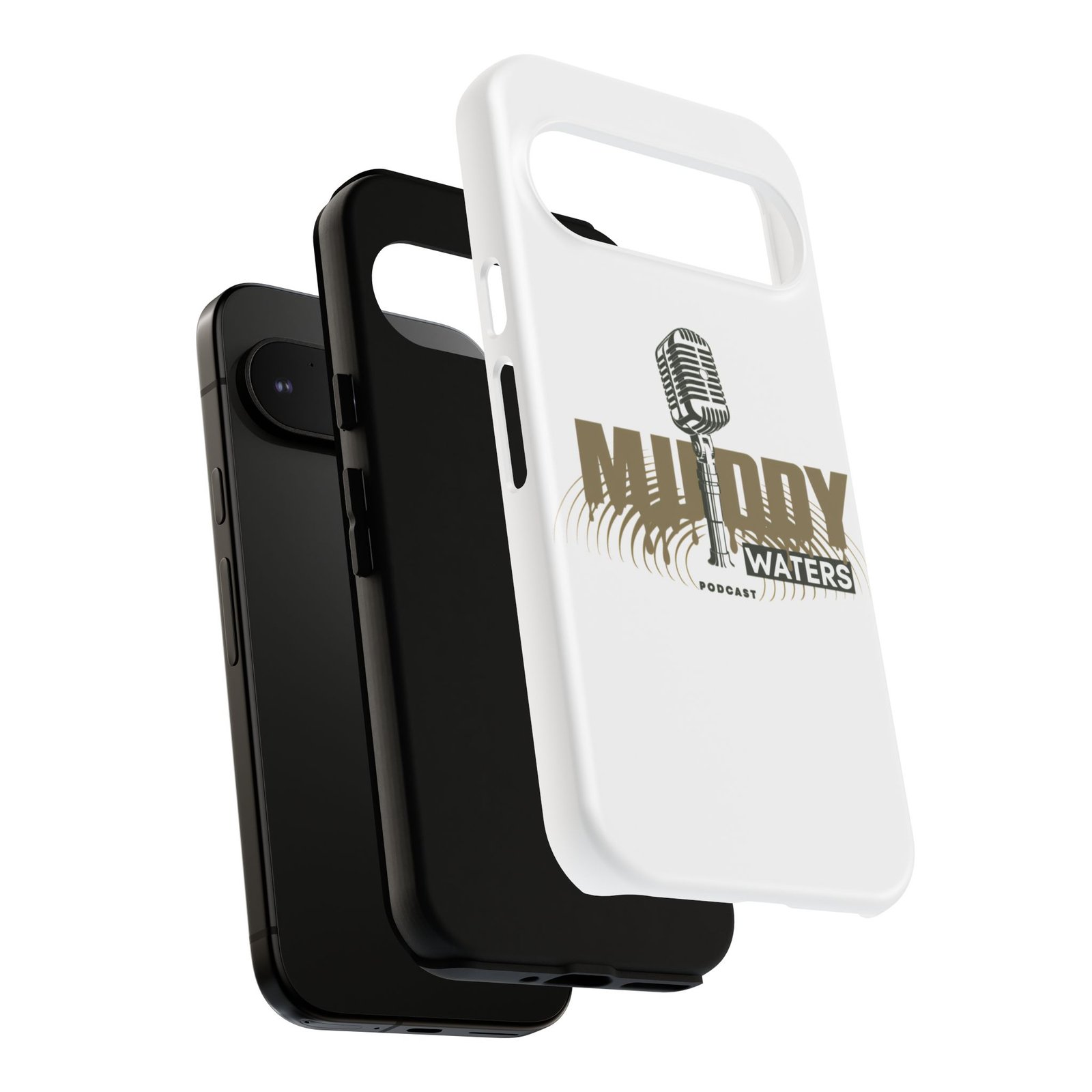 Muddy Waters Podcast Tough Phone Case – Retro Microphone Design - Image 202
