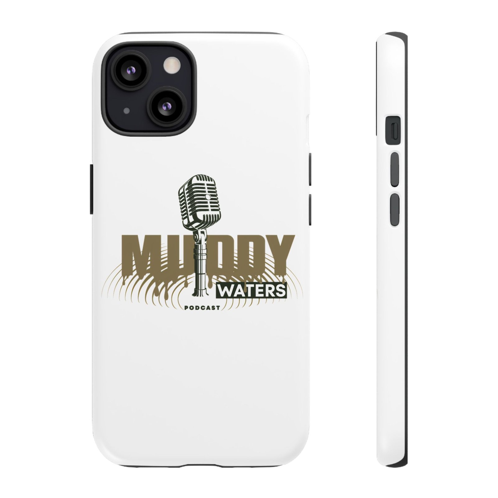 Muddy Waters Podcast Tough Phone Case – Retro Microphone Design - Image 29