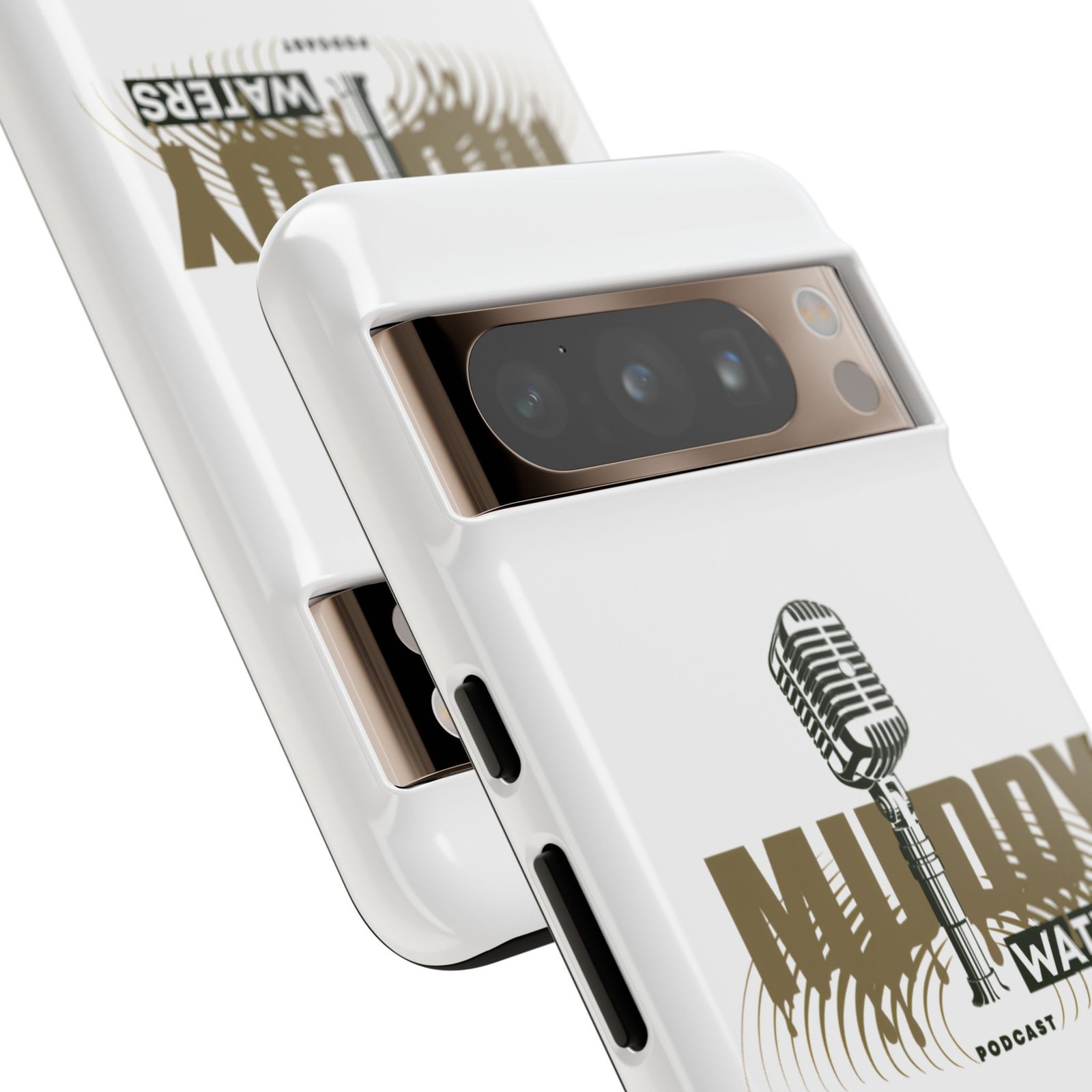 Muddy Waters Podcast Tough Phone Case – Retro Microphone Design - Image 144
