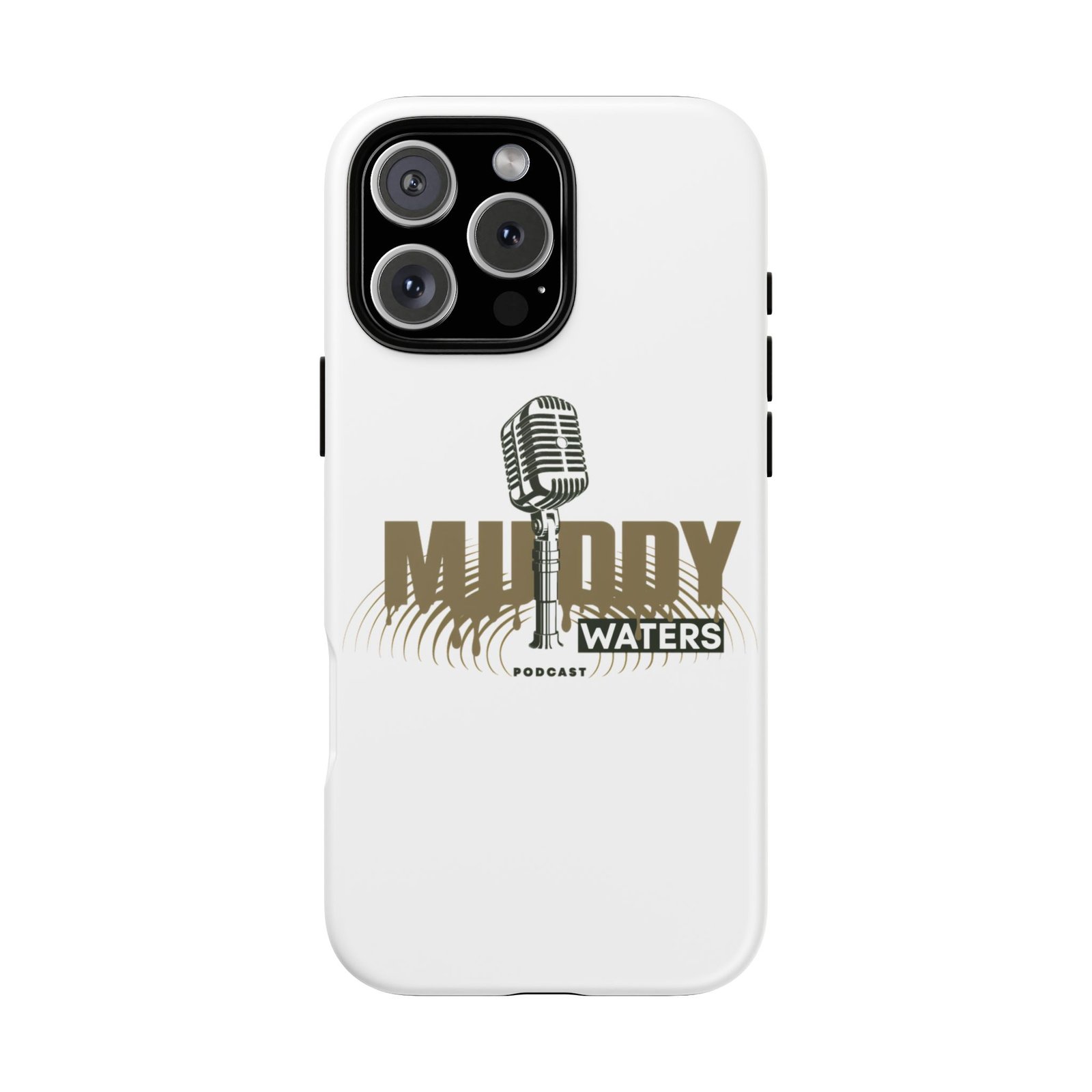 Muddy Waters Podcast Tough Phone Case – Retro Microphone Design - Image 187