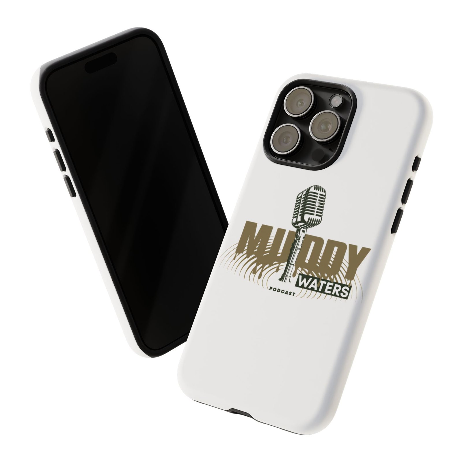 Muddy Waters Podcast Tough Phone Case – Retro Microphone Design - Image 117