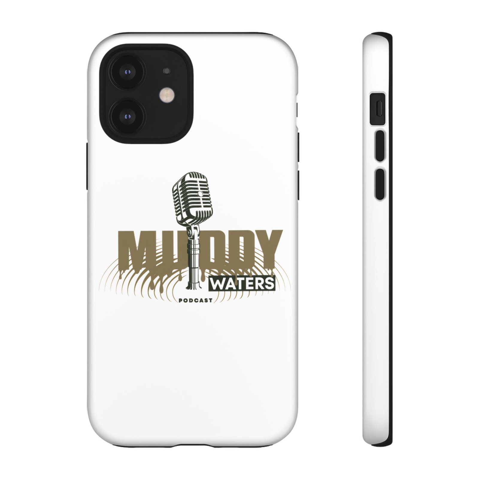 Muddy Waters Podcast Tough Phone Case – Retro Microphone Design - Image 22