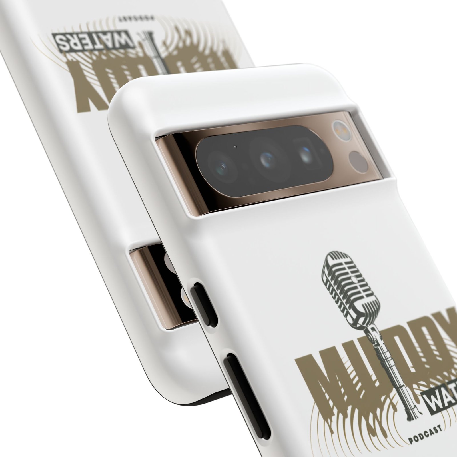 Muddy Waters Podcast Tough Phone Case – Retro Microphone Design - Image 148