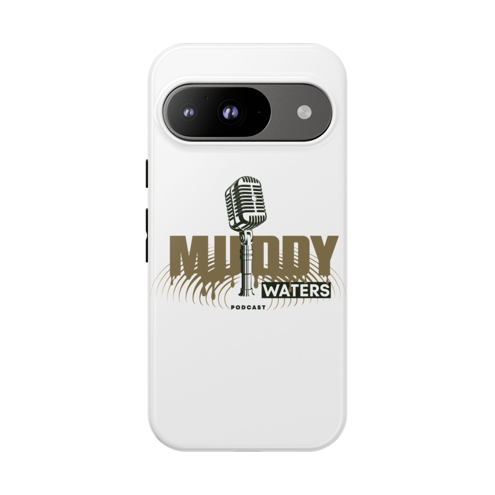 Muddy Waters Podcast Tough Phone Case – Retro Microphone Design - Image 191