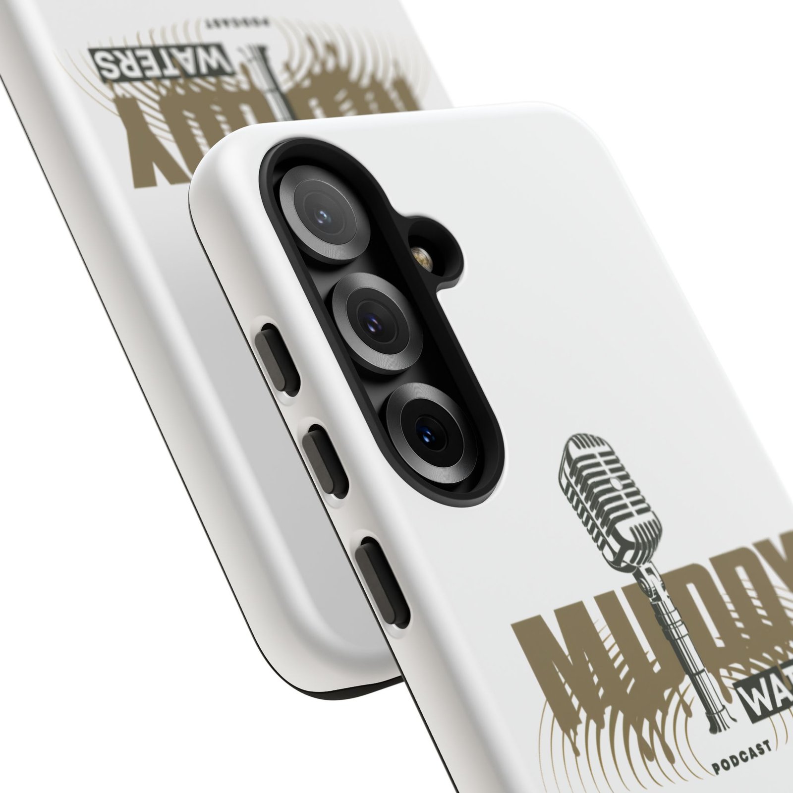 Muddy Waters Podcast Tough Phone Case – Retro Microphone Design - Image 222