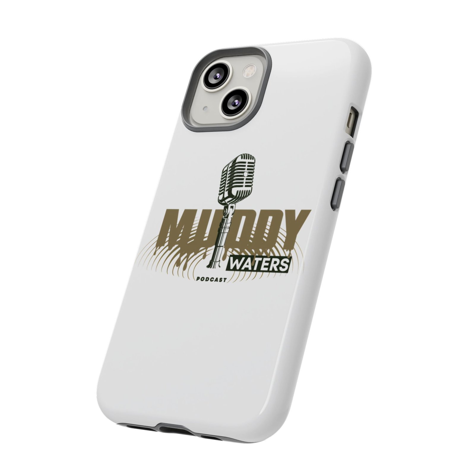 Muddy Waters Podcast Tough Phone Case – Retro Microphone Design - Image 48