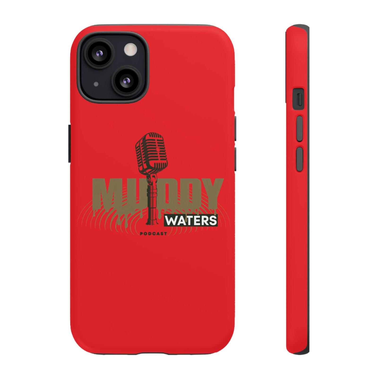 Muddy Waters Podcast Tough Phone Case – Retro Microphone Design - Image 28