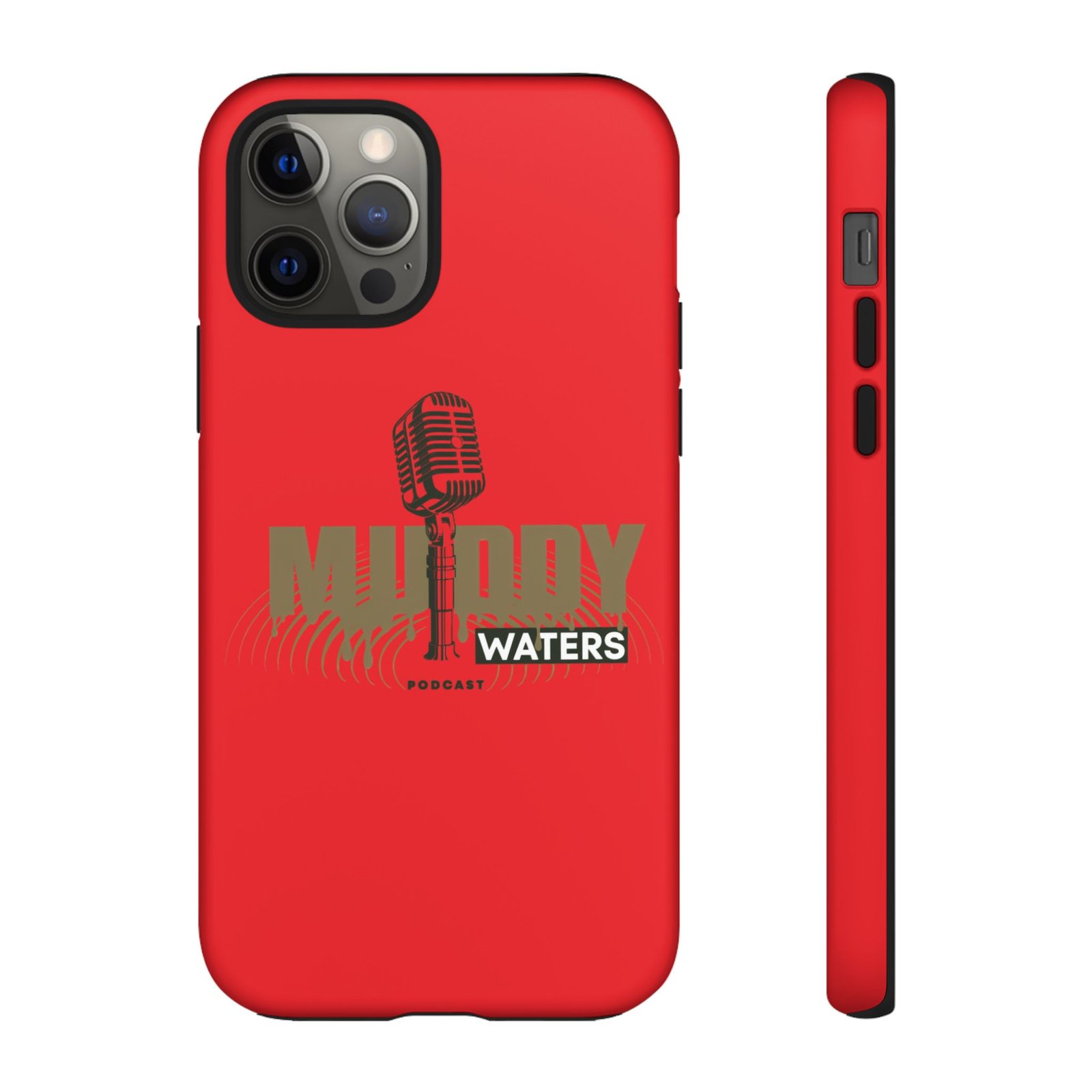 Muddy Waters Podcast Tough Phone Case – Retro Microphone Design - Image 23