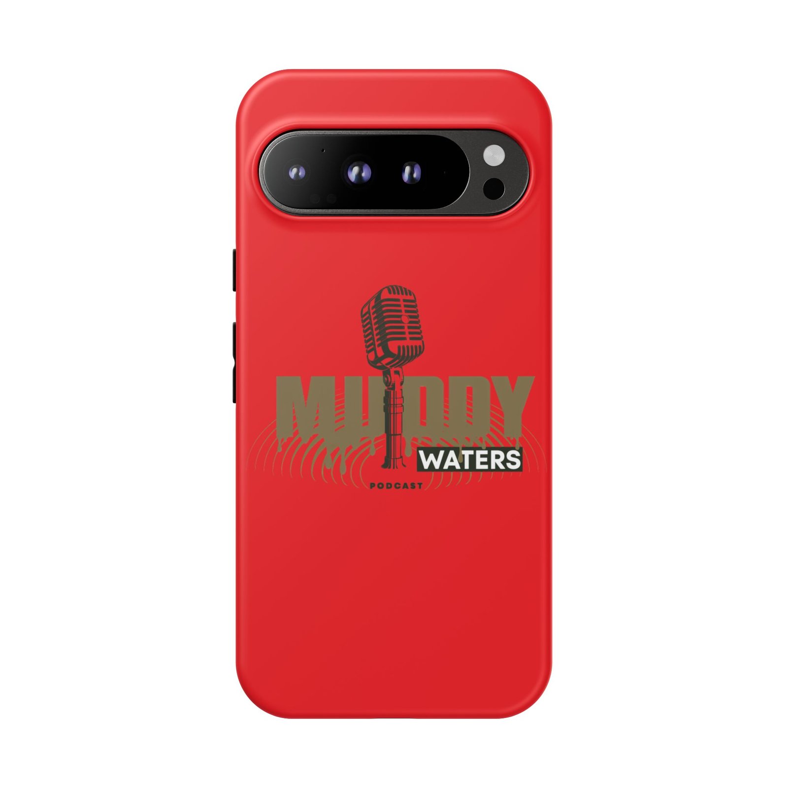 Muddy Waters Podcast Tough Phone Case – Retro Microphone Design - Image 195