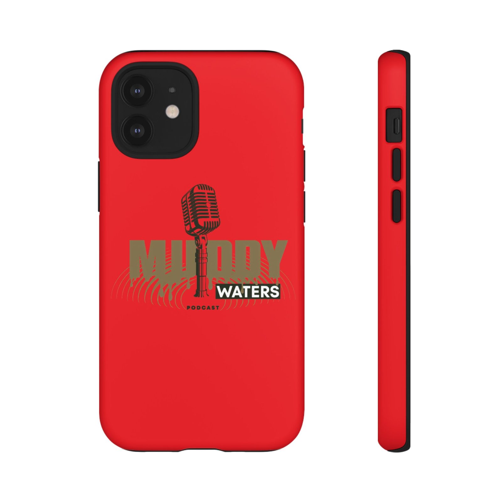 Muddy Waters Podcast Tough Phone Case – Retro Microphone Design - Image 20