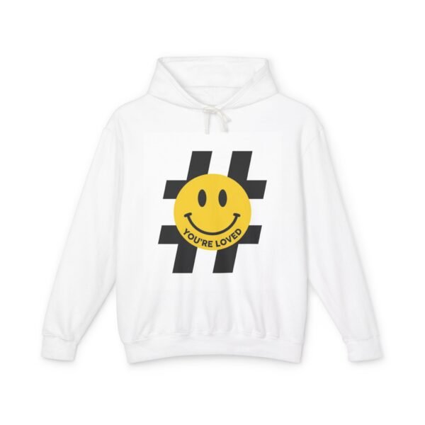 Hoodie - Smiley "You're Loved" Hashtag Graphic