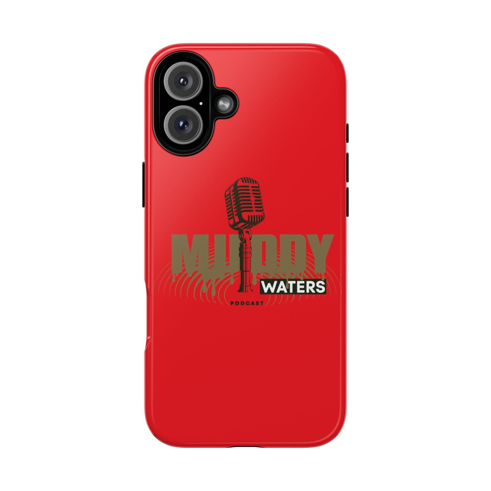 Muddy Waters Podcast Tough Phone Case – Retro Microphone Design - Image 160
