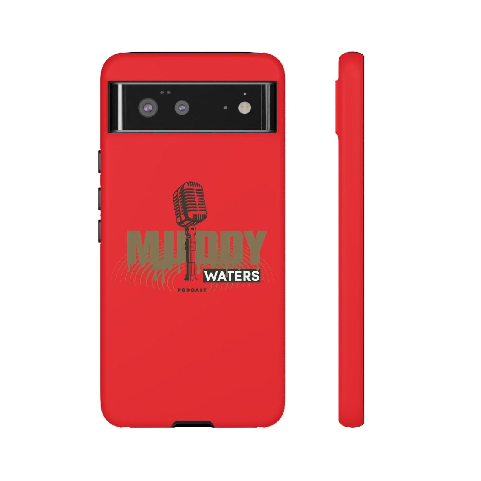 Muddy Waters Podcast Tough Phone Case – Retro Microphone Design - Image 44