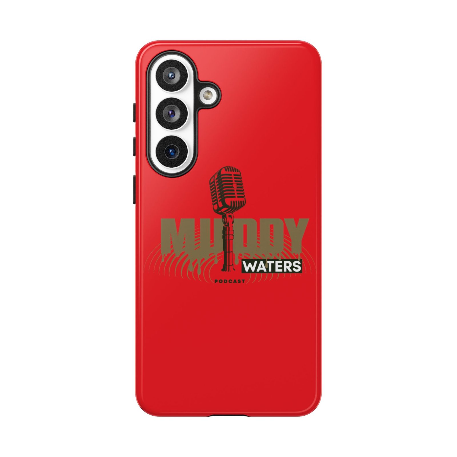 Muddy Waters Podcast Tough Phone Case – Retro Microphone Design - Image 234
