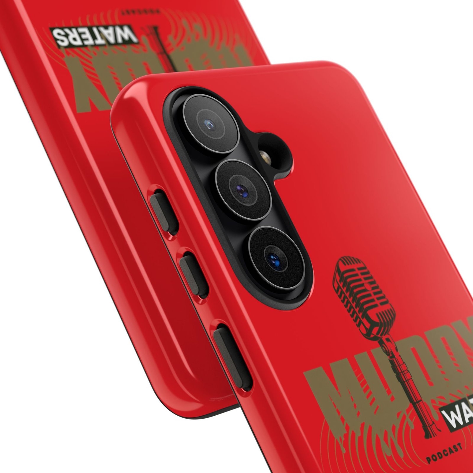 Muddy Waters Podcast Tough Phone Case – Retro Microphone Design - Image 231