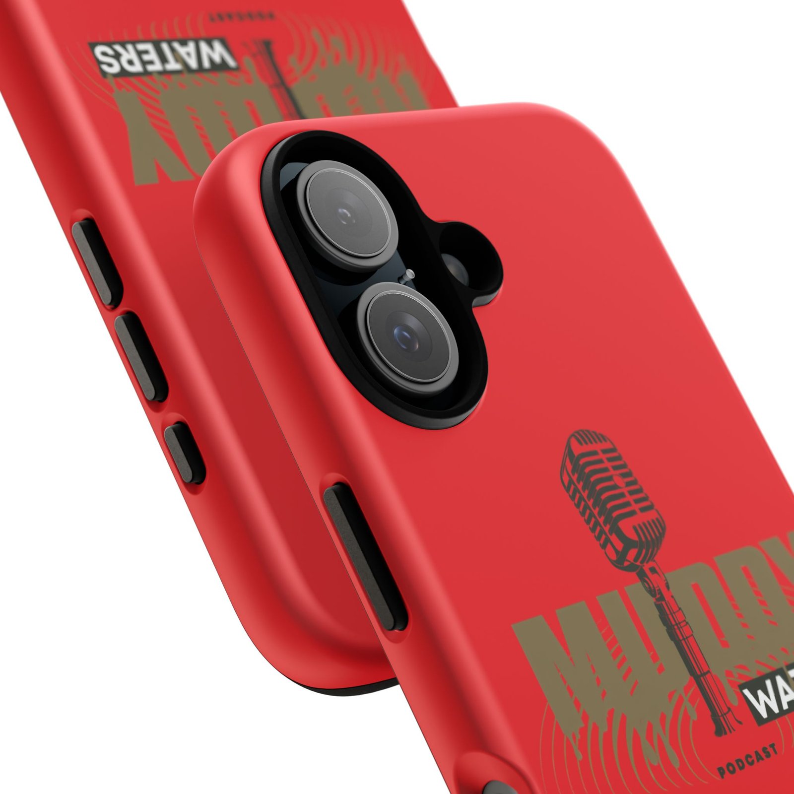 Muddy Waters Podcast Tough Phone Case – Retro Microphone Design - Image 157