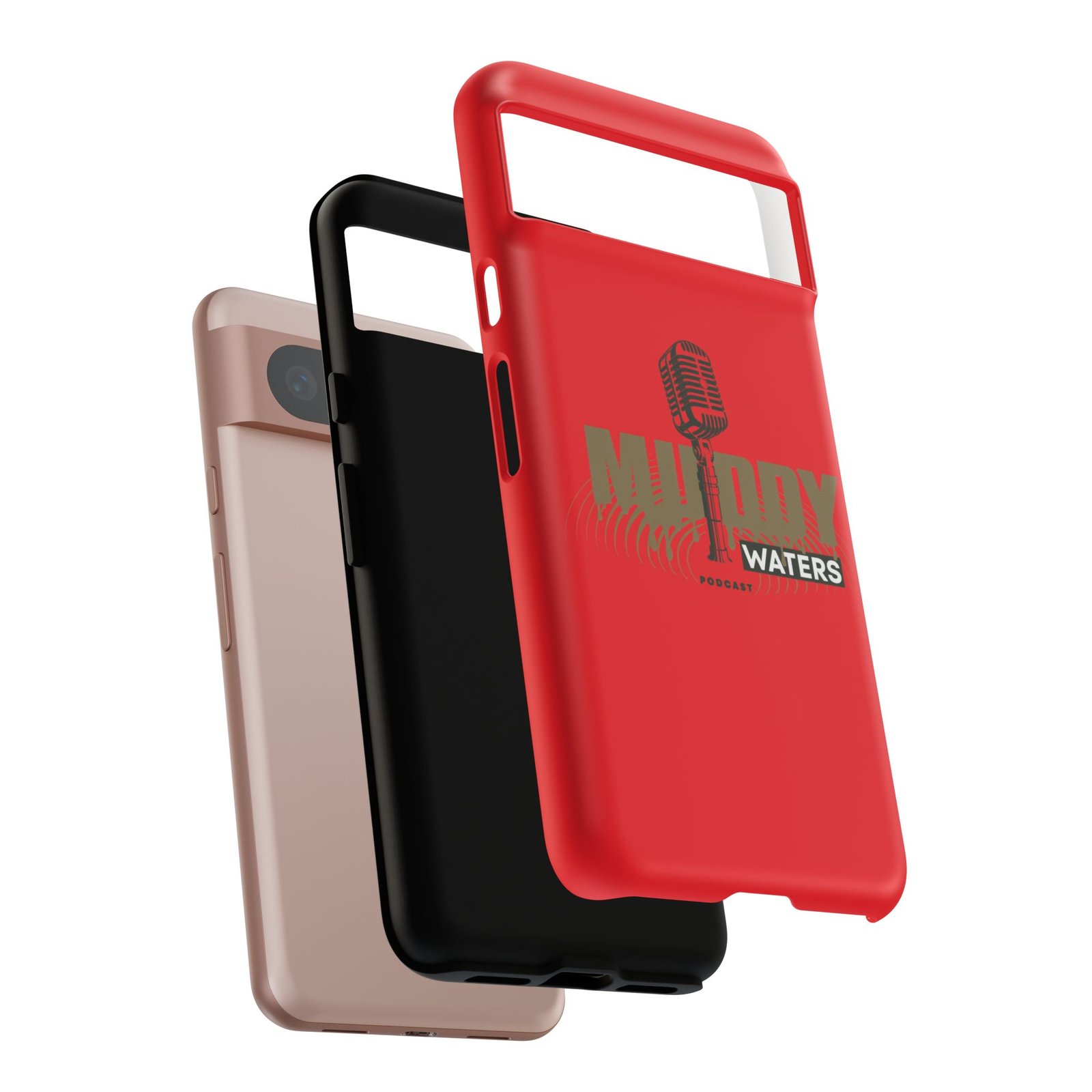 Muddy Waters Podcast Tough Phone Case – Retro Microphone Design - Image 151