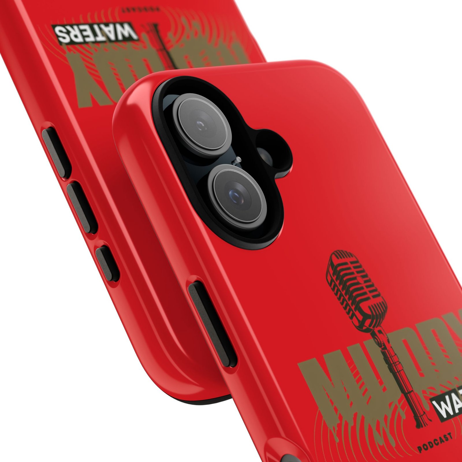 Muddy Waters Podcast Tough Phone Case – Retro Microphone Design - Image 153