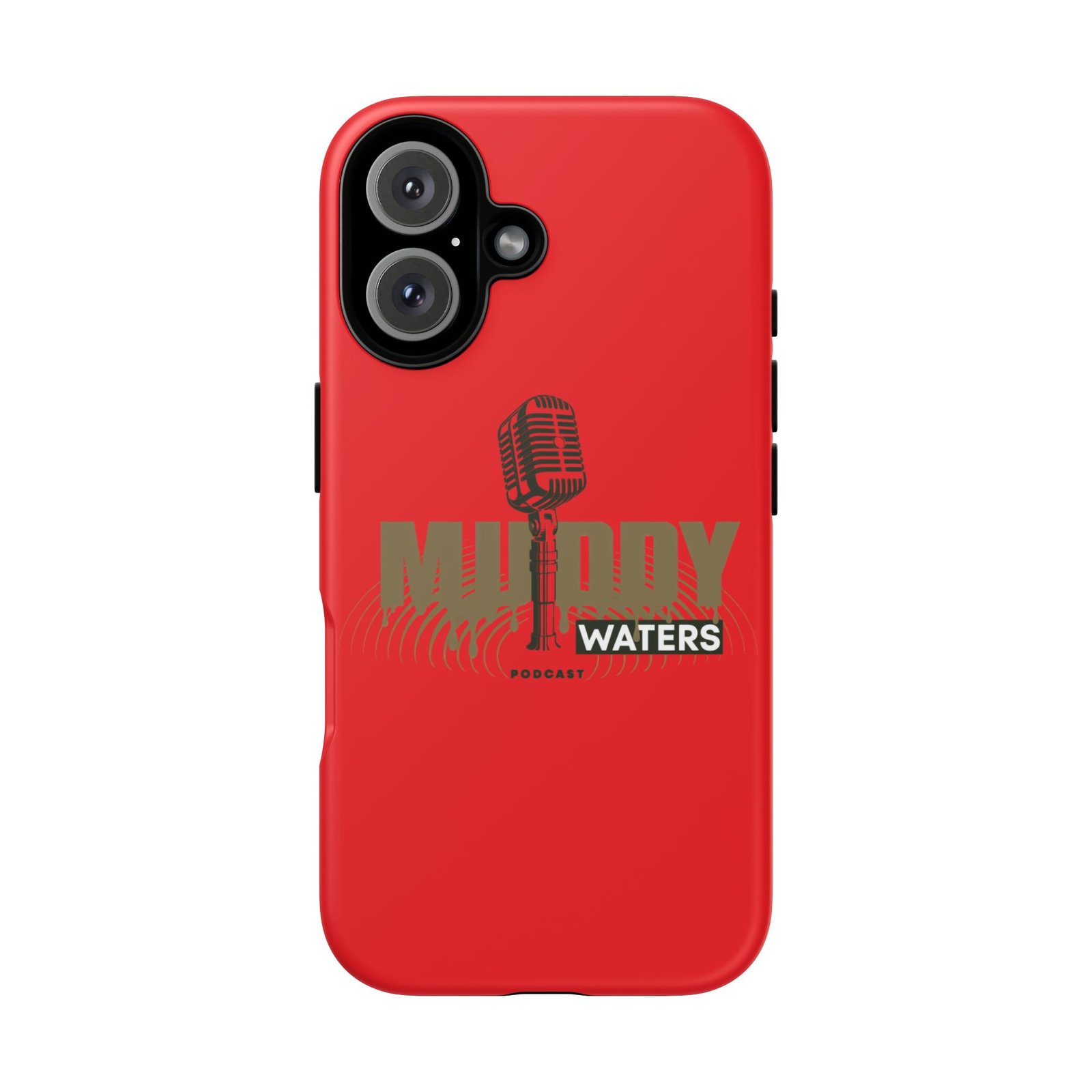 Muddy Waters Podcast Tough Phone Case – Retro Microphone Design - Image 156