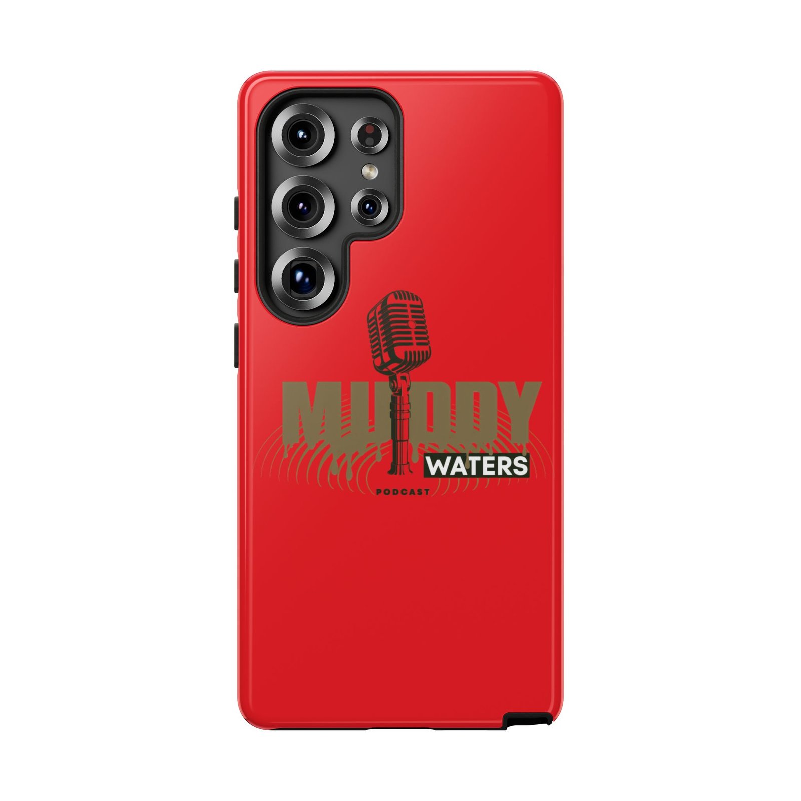 Muddy Waters Podcast Tough Phone Case – Retro Microphone Design - Image 214
