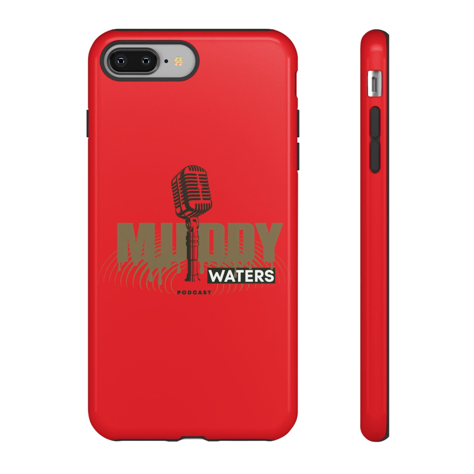 Muddy Waters Podcast Tough Phone Case – Retro Microphone Design - Image 3