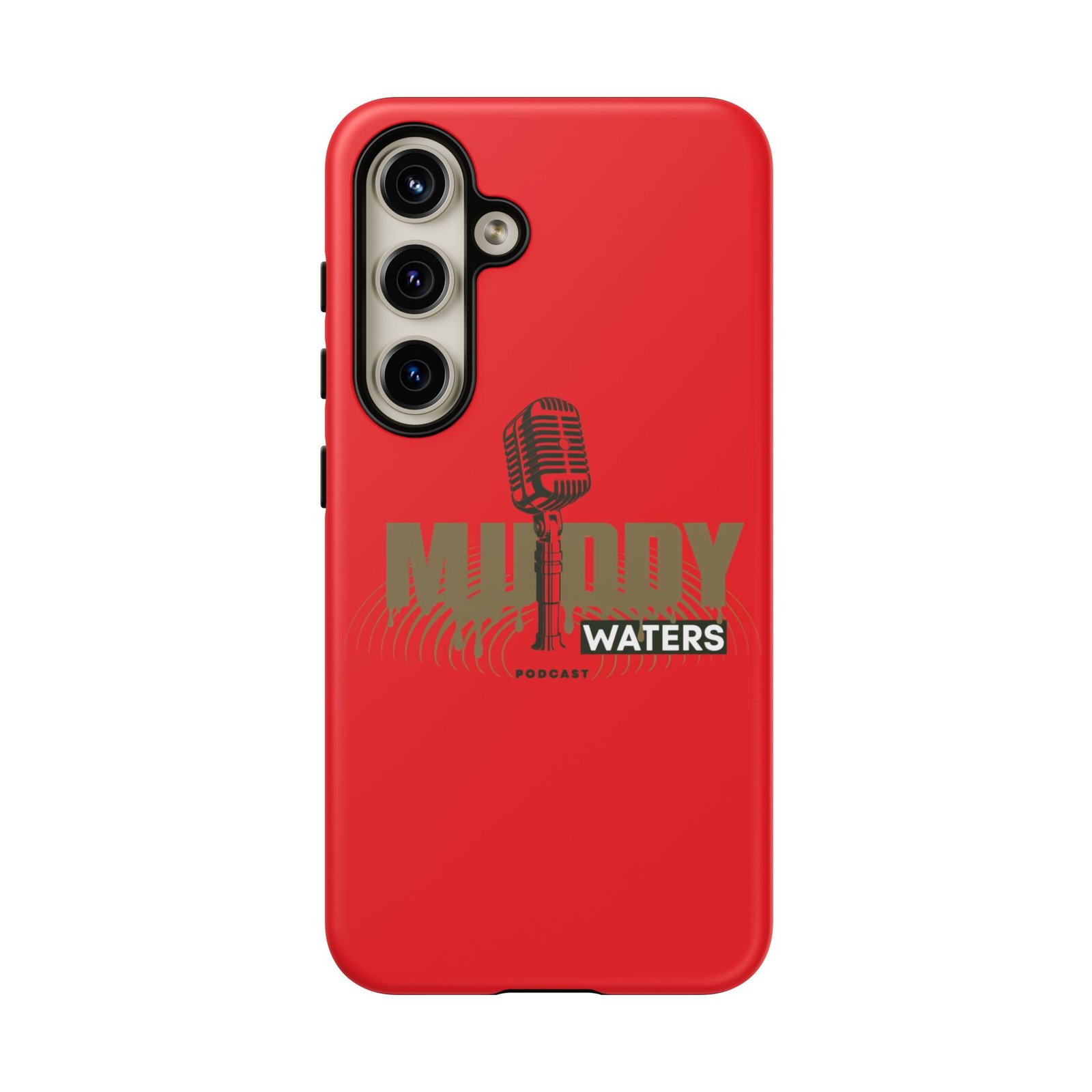 Muddy Waters Podcast Tough Phone Case – Retro Microphone Design - Image 116