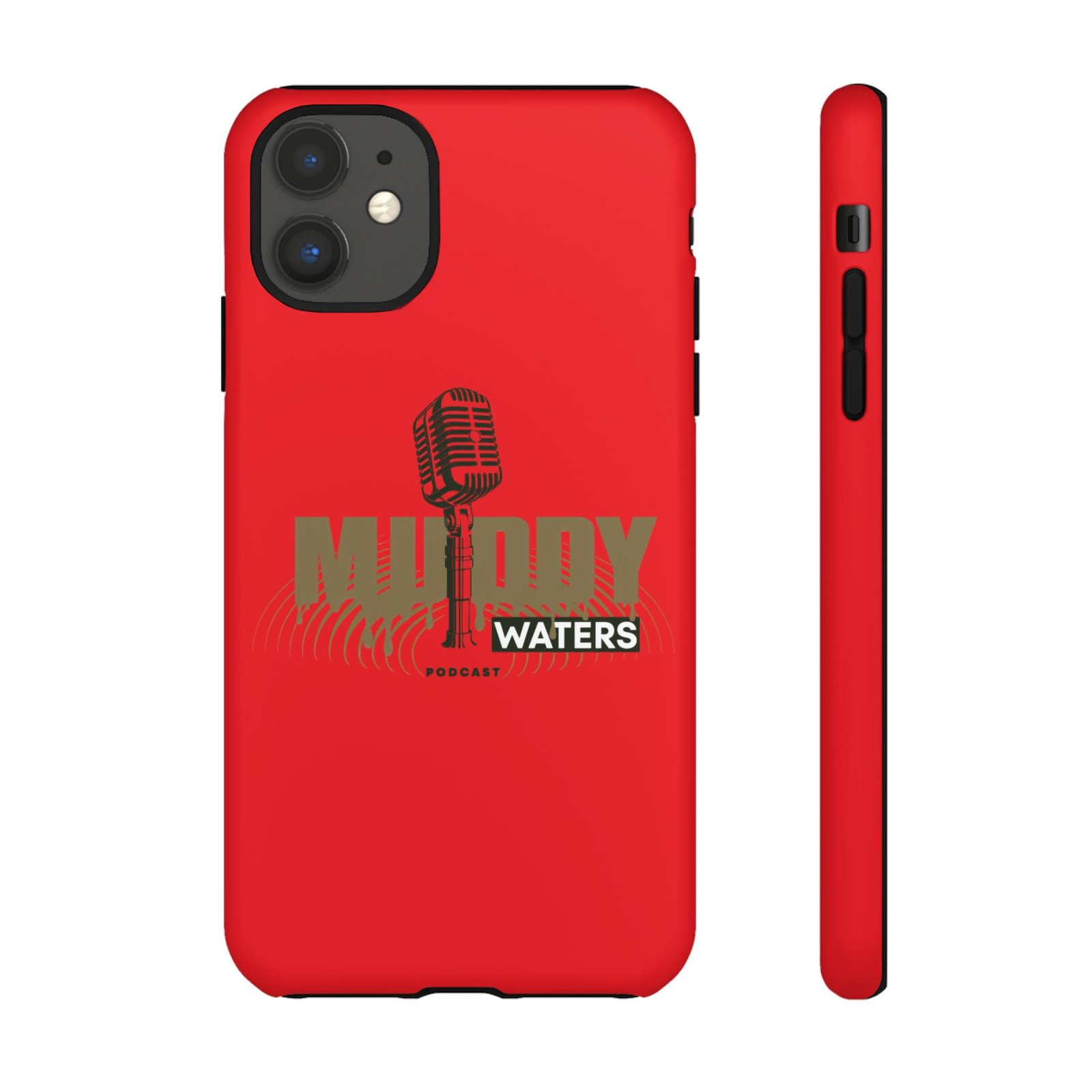 Muddy Waters Podcast Tough Phone Case – Retro Microphone Design - Image 14