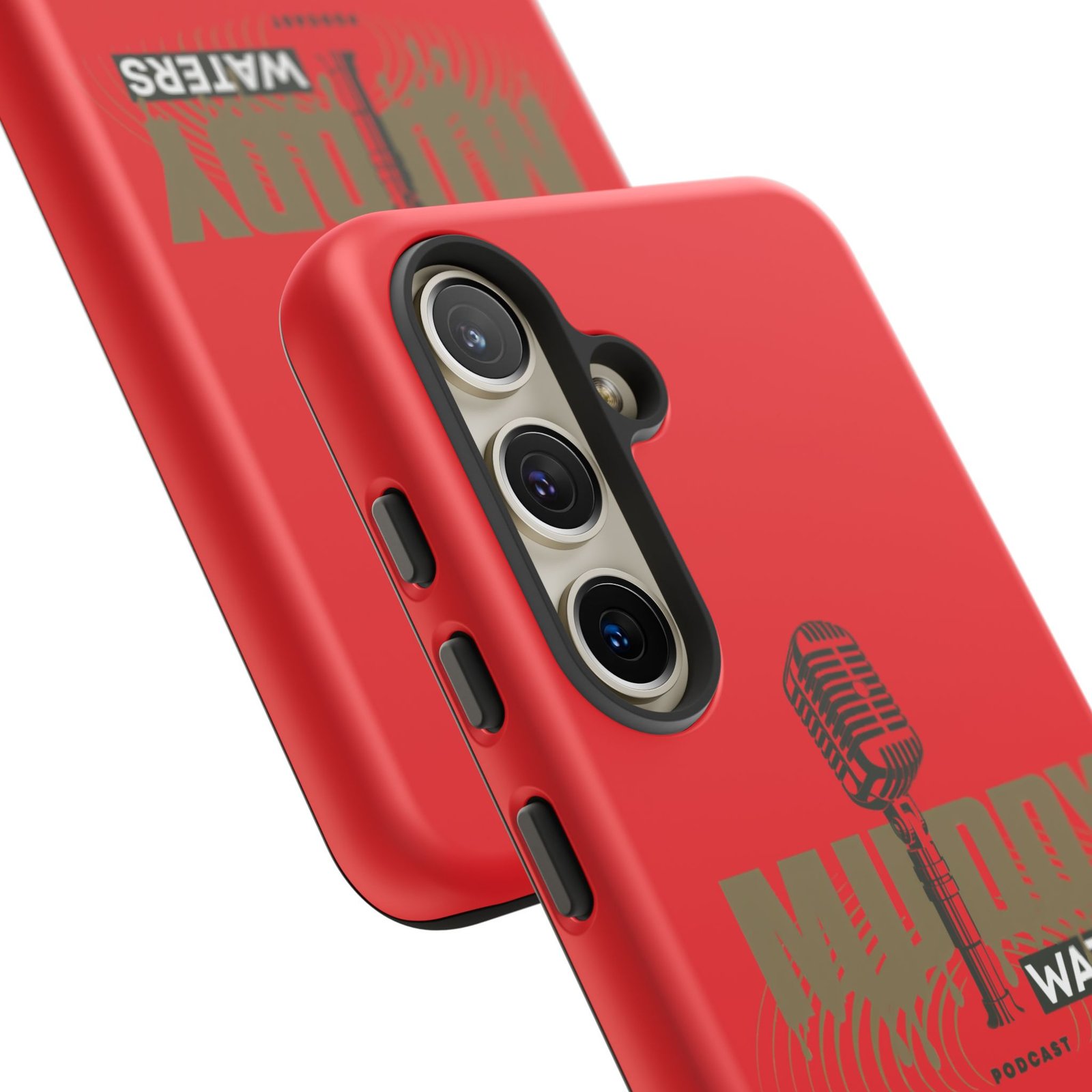 Muddy Waters Podcast Tough Phone Case – Retro Microphone Design - Image 117