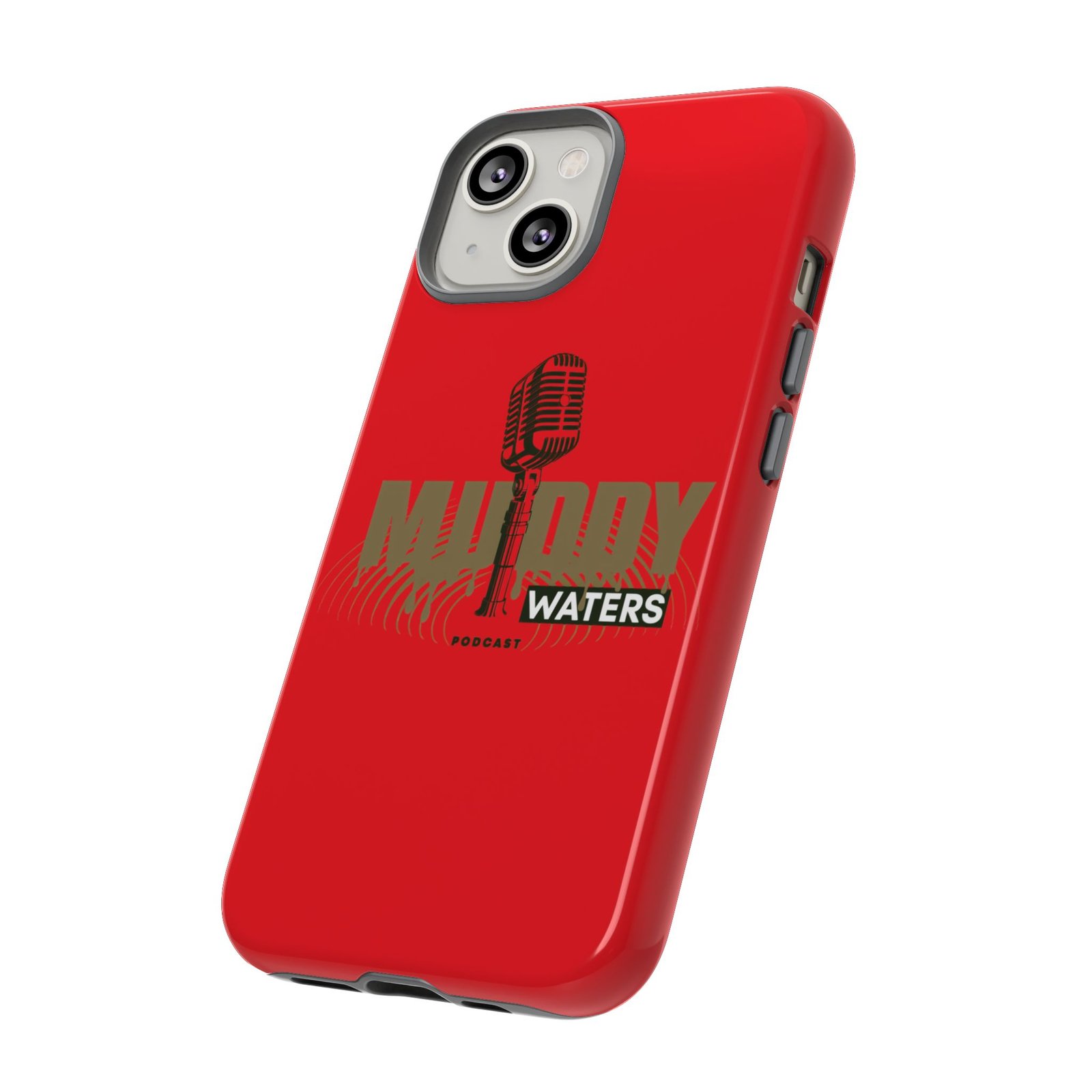 Muddy Waters Podcast Tough Phone Case – Retro Microphone Design - Image 47