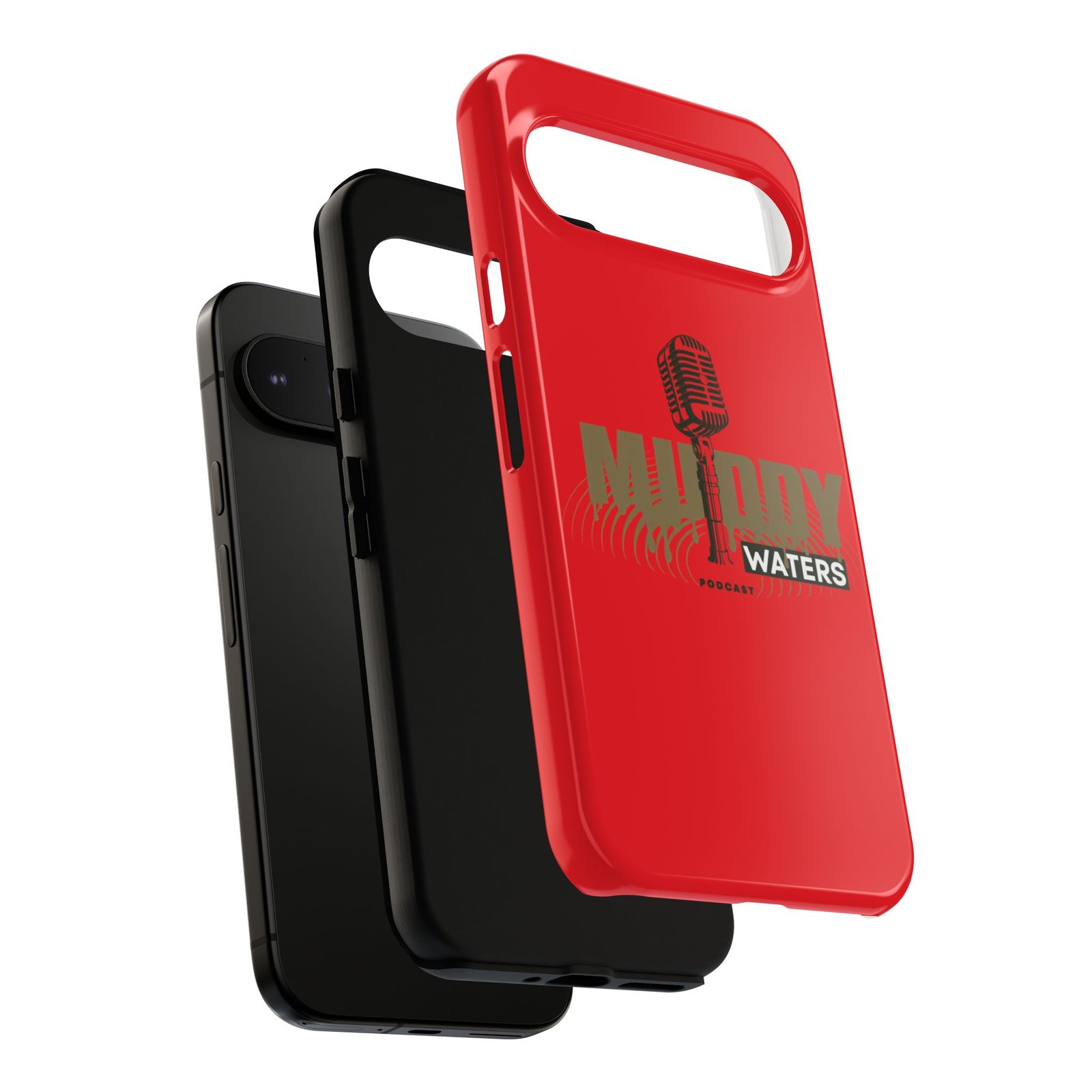 Muddy Waters Podcast Tough Phone Case – Retro Microphone Design - Image 194